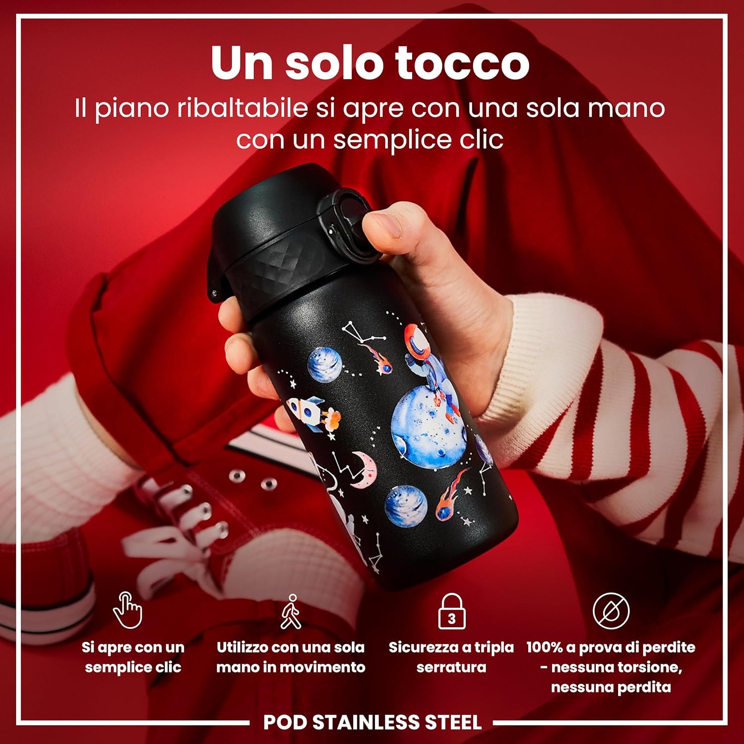 Ion8 Borraccia Inox Leggero per Bambini 400ml - immagine 4