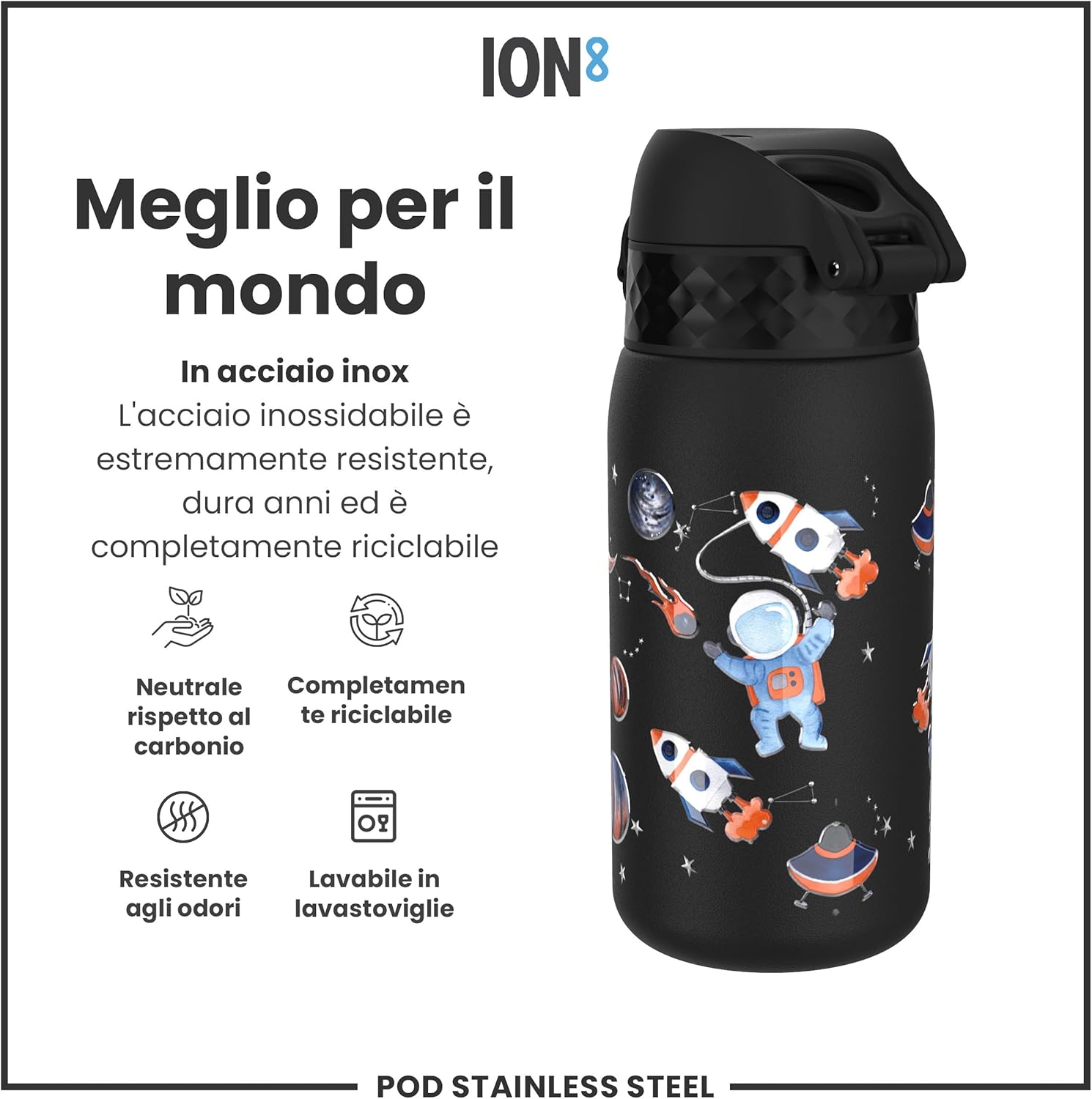 Ion8 Borraccia Inox Leggero per Bambini 400ml - immagine 6