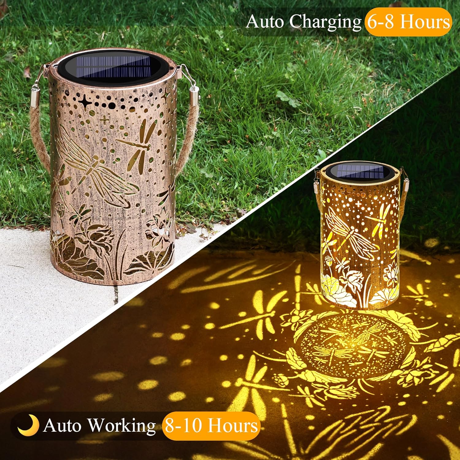 Qedertek Lampade Solari da Giardino Libellula (2 pezzi) - immagine 4