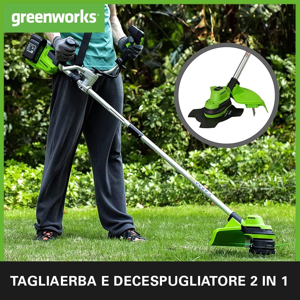 Greenworks48V Decespugliatore a Batteria Brushless 38cm - immagine 4