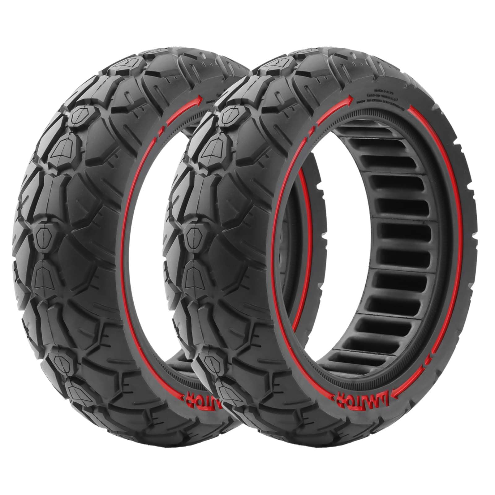 Pneumatici in Gomma per Scooter Hitway HB24 10 Pollici, Rosso