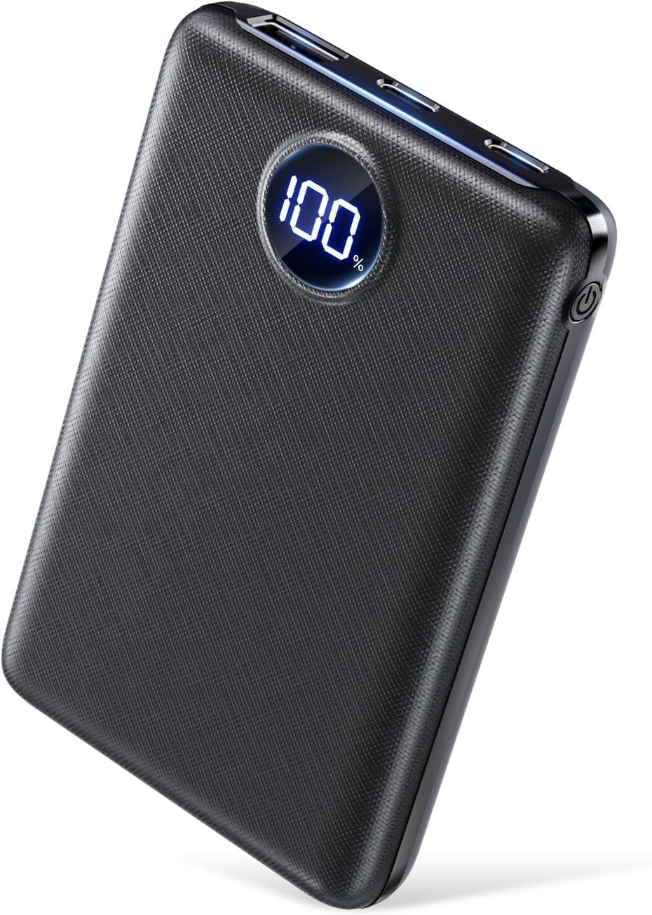 Power Bank 22.5W Mini 15000 mAh con USB-C, Nero Scuro - immagine 1