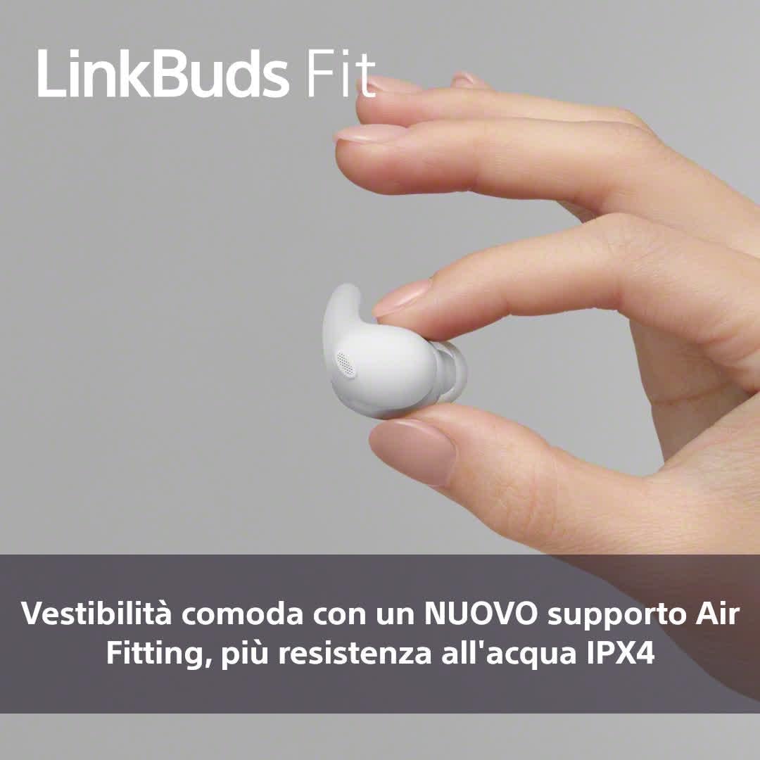 Sony LinkBuds Fit - Cuffie True Wireless ANC, Black - immagine 4