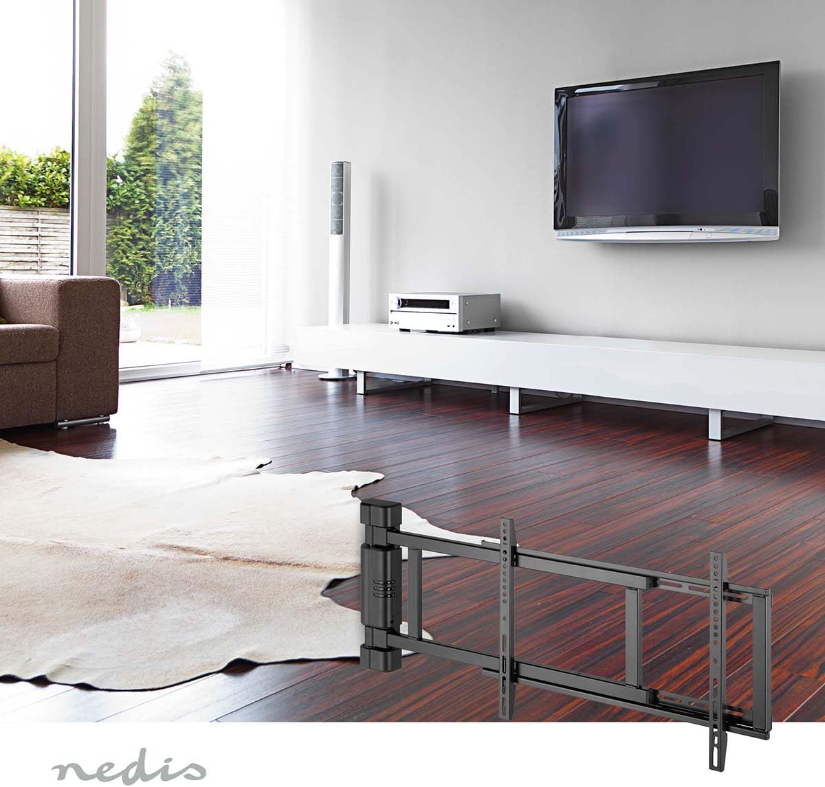 Motorised TV Wall Mount 32-75" Nero - immagine 3