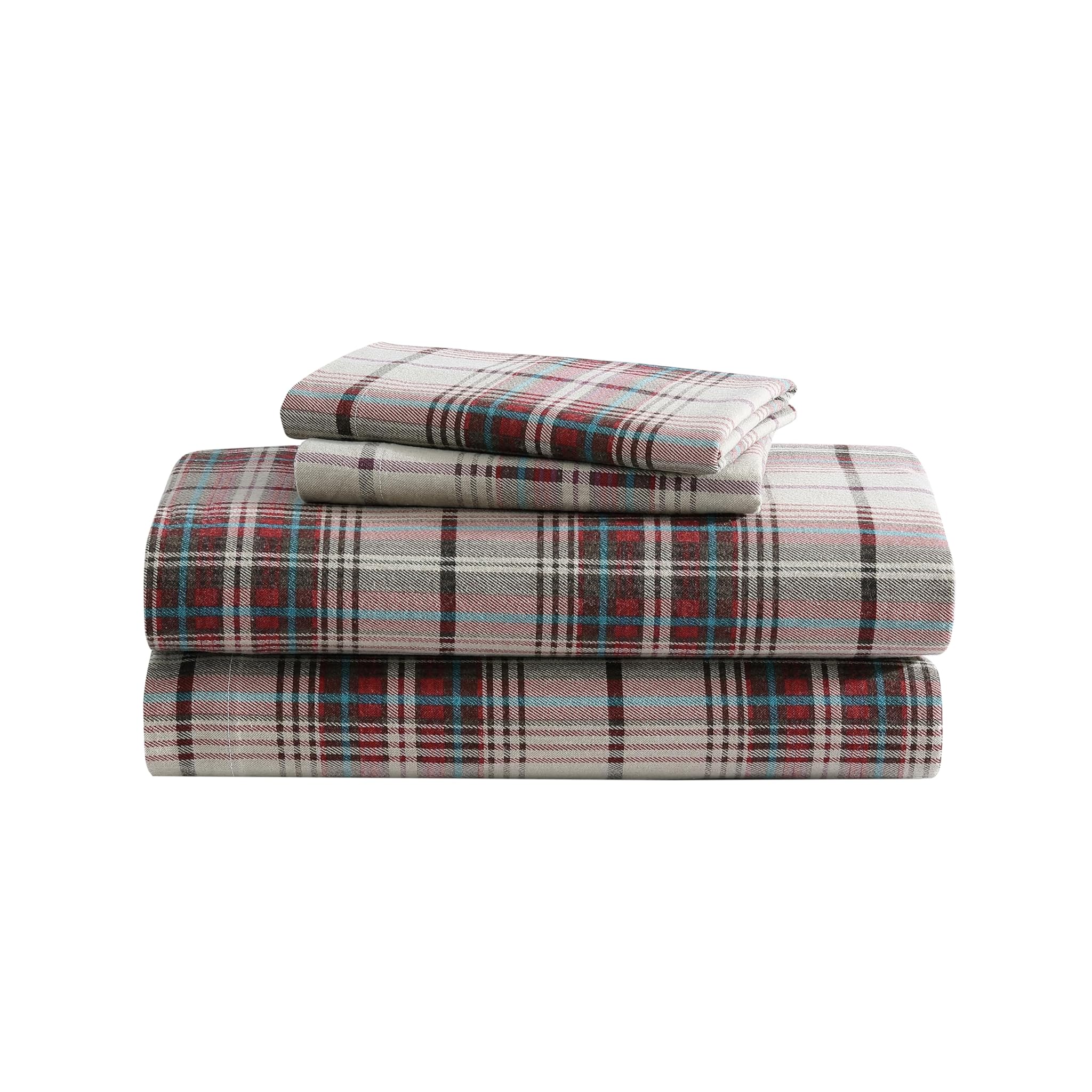 Eddie Bauer Montlake Plaid - Set Lenzuola Flanella Queen