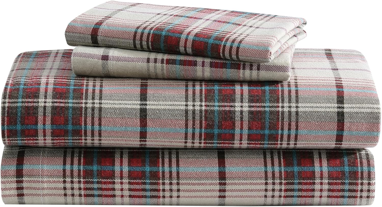 Eddie Bauer Montlake Plaid - Set Lenzuola Flanella Queen - immagine 1