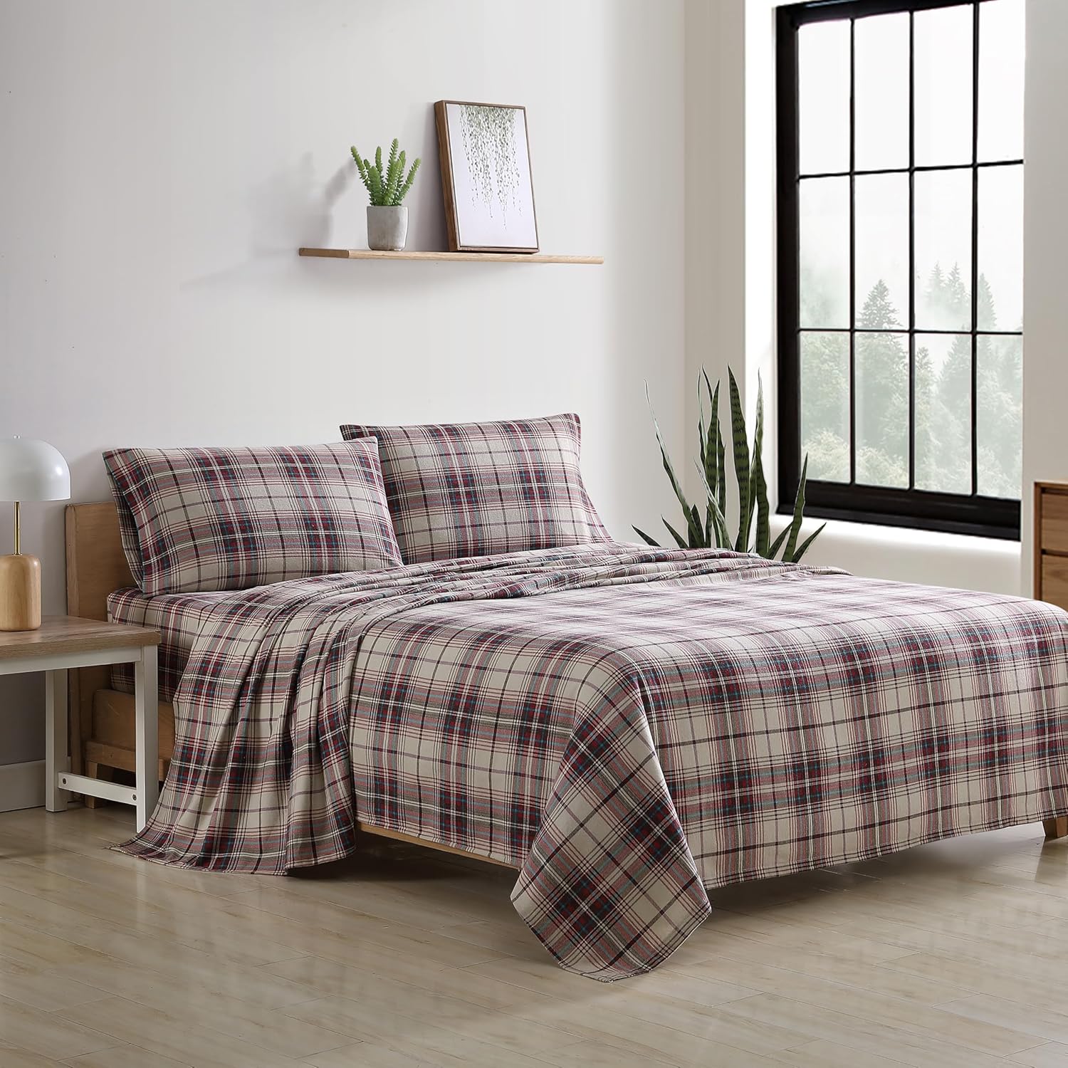 Eddie Bauer Montlake Plaid - Set Lenzuola Flanella Queen - immagine 2