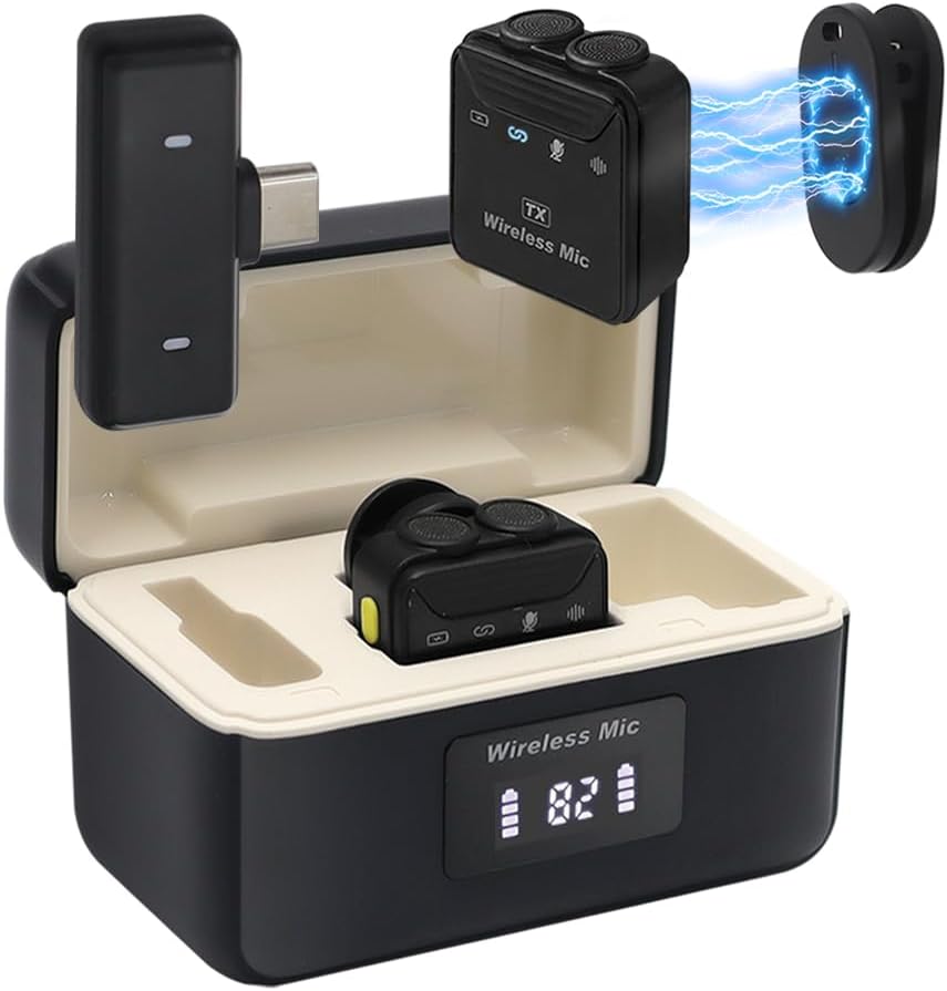 Microfoni Wireless Lavalier (2TX+1RX) Plug-and-Play - immagine 1