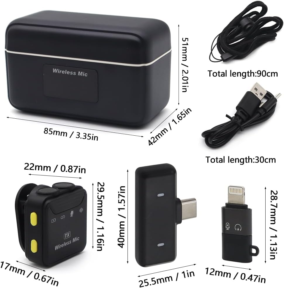 Microfoni Wireless Lavalier (2TX+1RX) Plug-and-Play - immagine 2