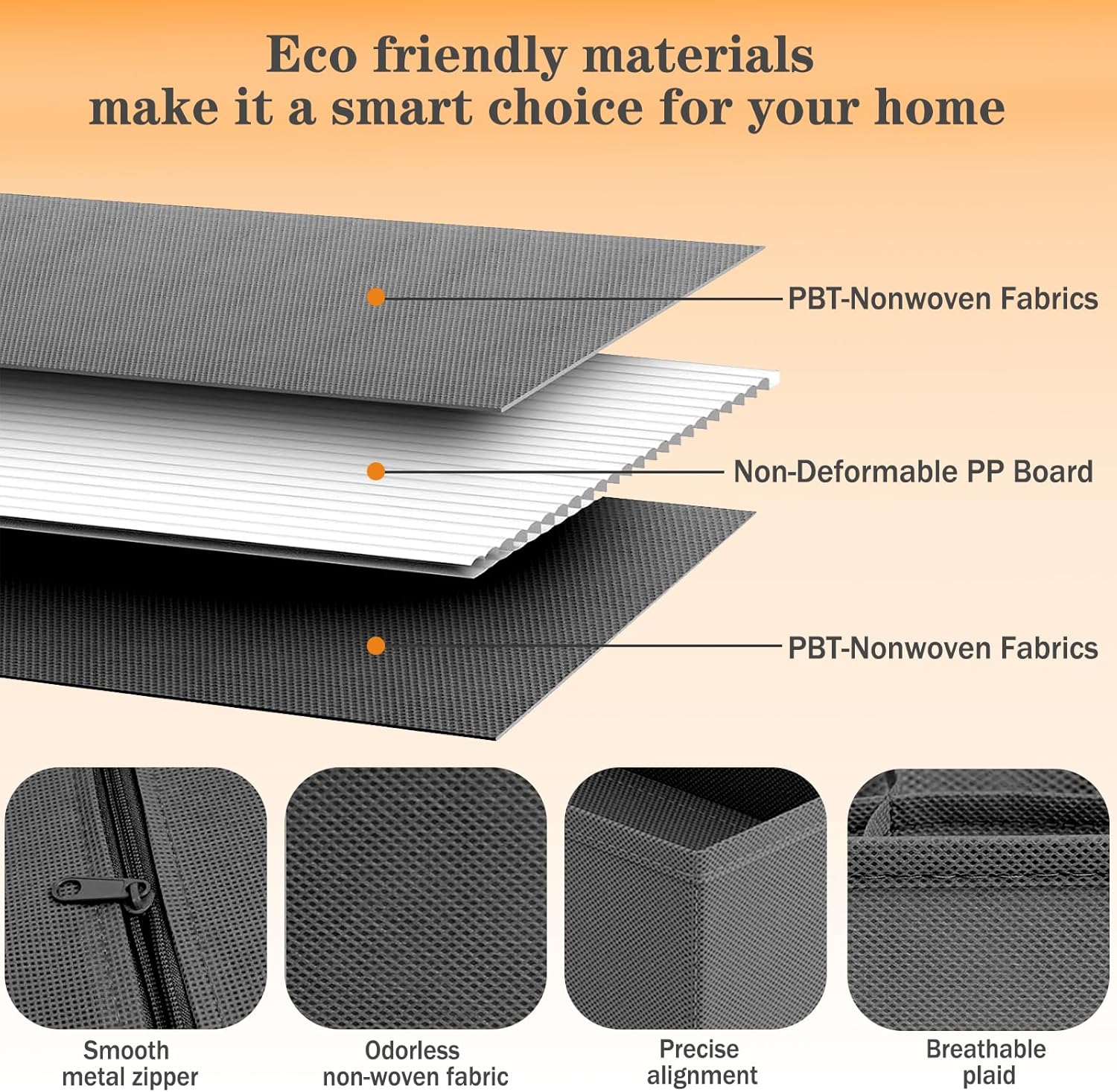 Yucch Set 8 Organizer Cassetti Intimo, Grigio Scuro - immagine 2