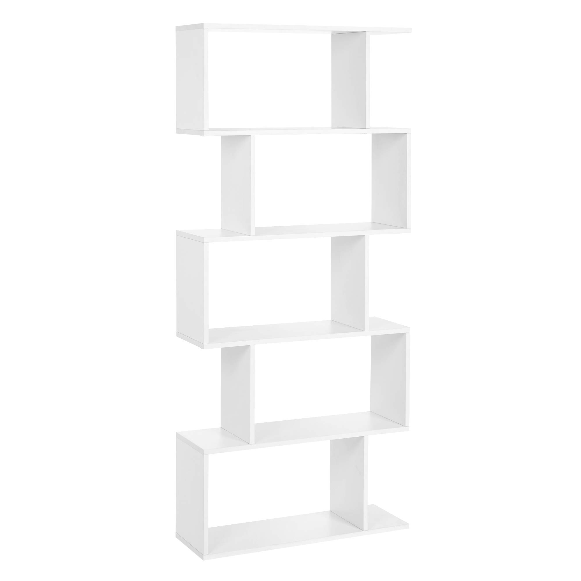 Vasagle Scaffale a 5 Ripiani Libreria Divisorio, Bianco