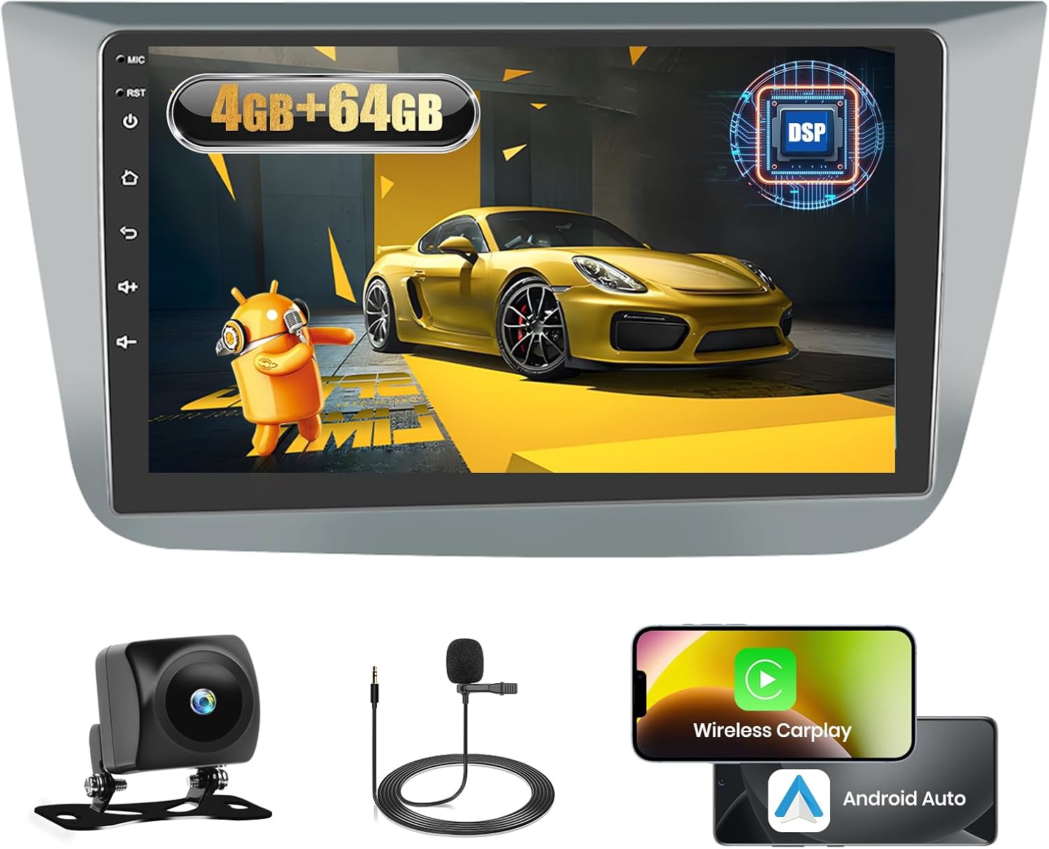 Fuluku Autoradio Android 9'' per Seat Altea/Toledo - immagine 1