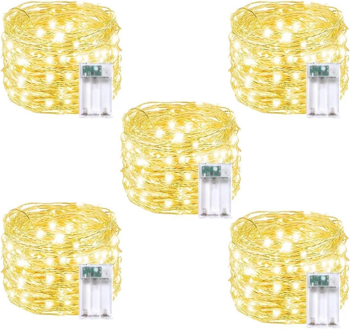 Lucine LED Decorative a Batteria 5M 50 LED (5 Pezzi) - immagine 1