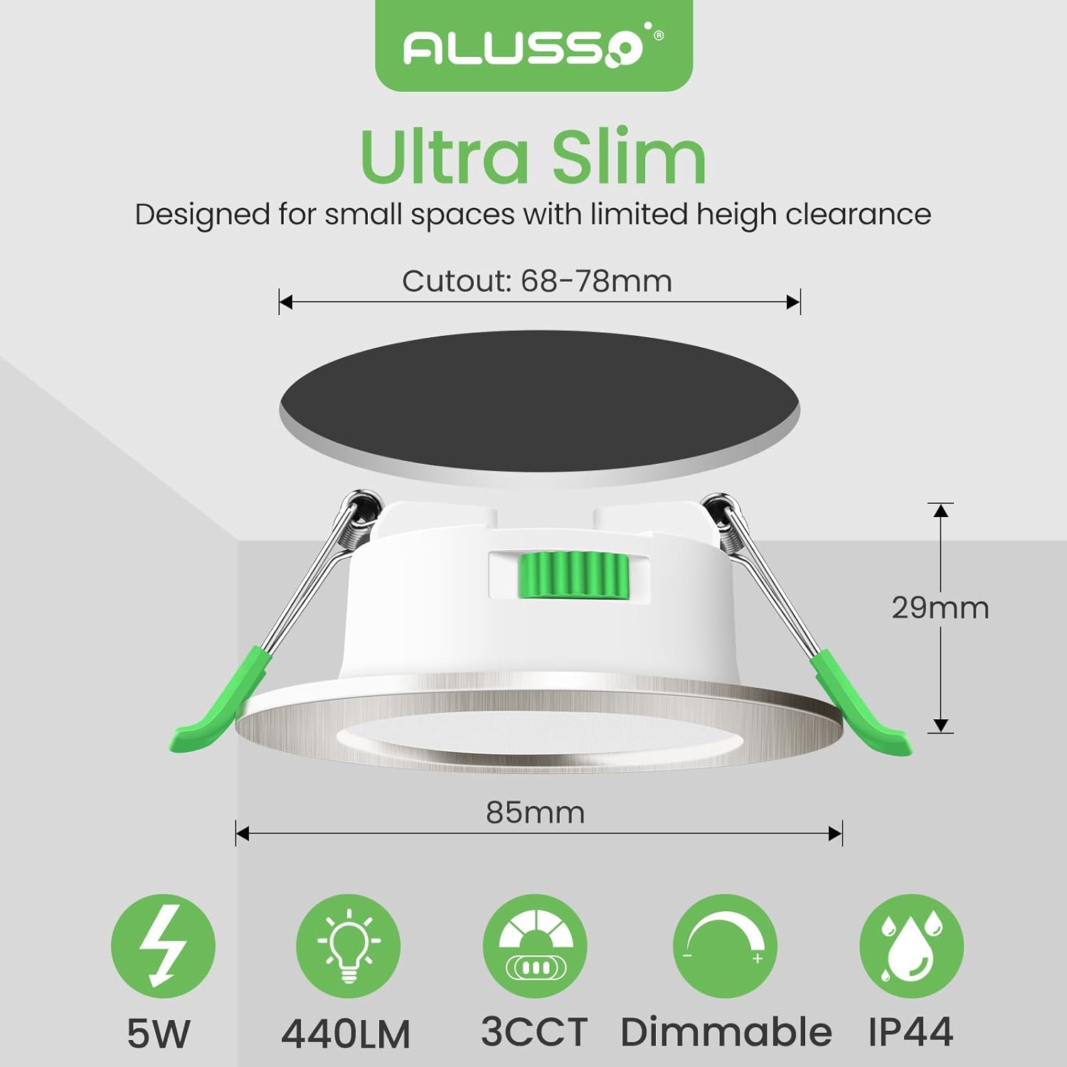 Alusso Faretto LED Incasso Extra Piatto 5W - immagine 2