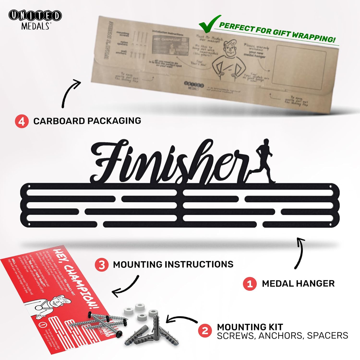 Finisher Sport Porta Medaglie Acciaio - immagine 4