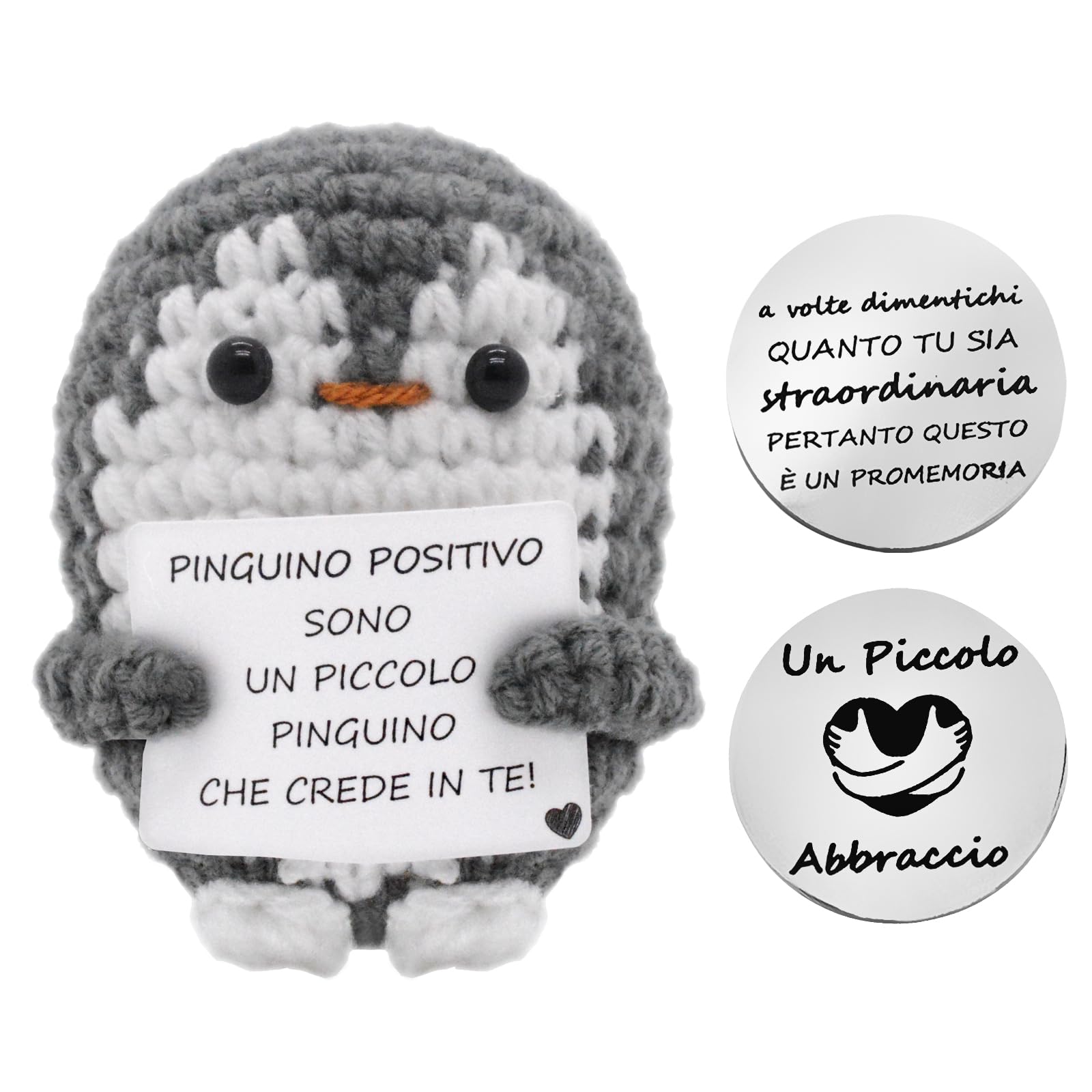 qianduoduo Pinguino Positivo Italiano Lavorato a Maglia