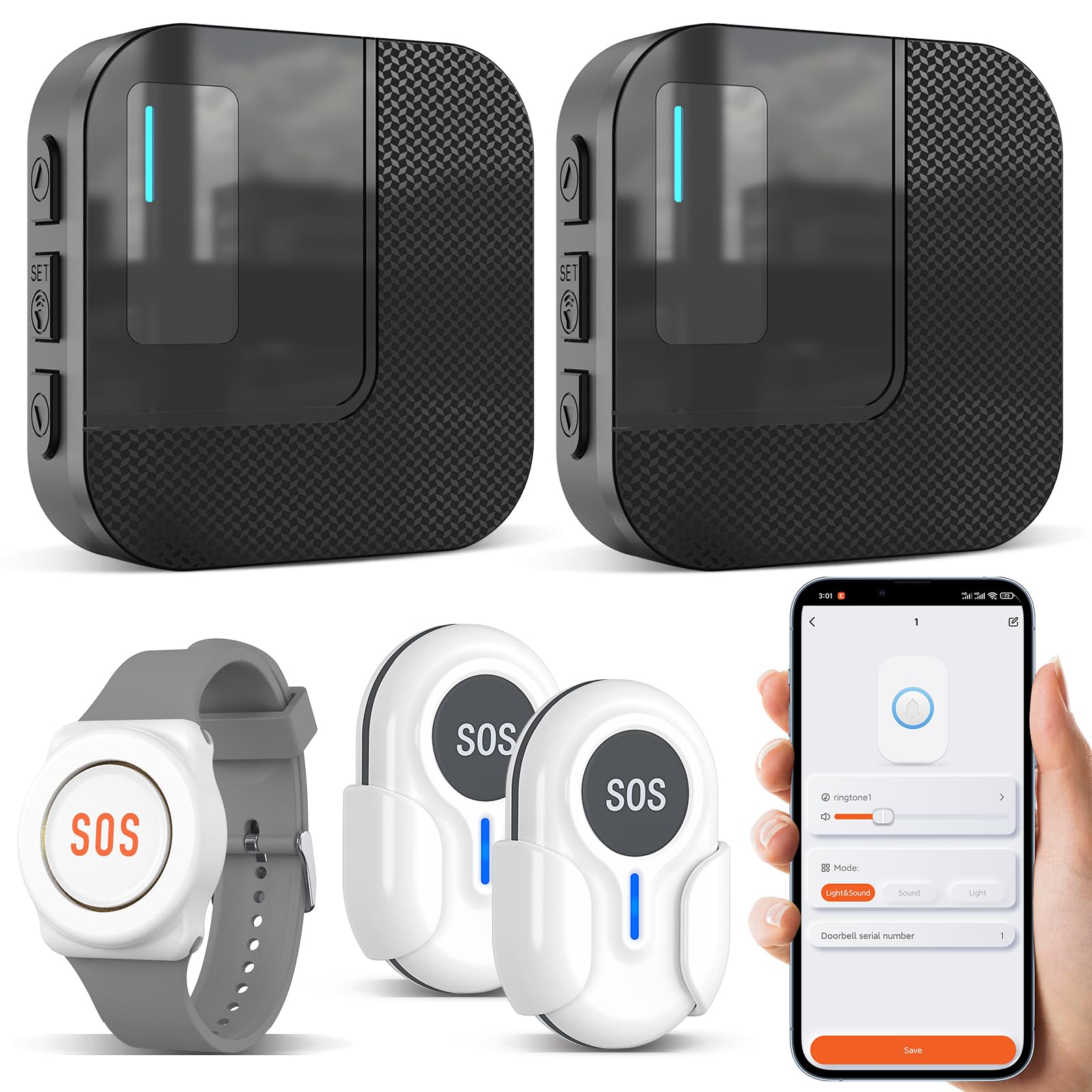 DAYTECH Pulsante Chiamata Emergenza WiFi Tuya Smart