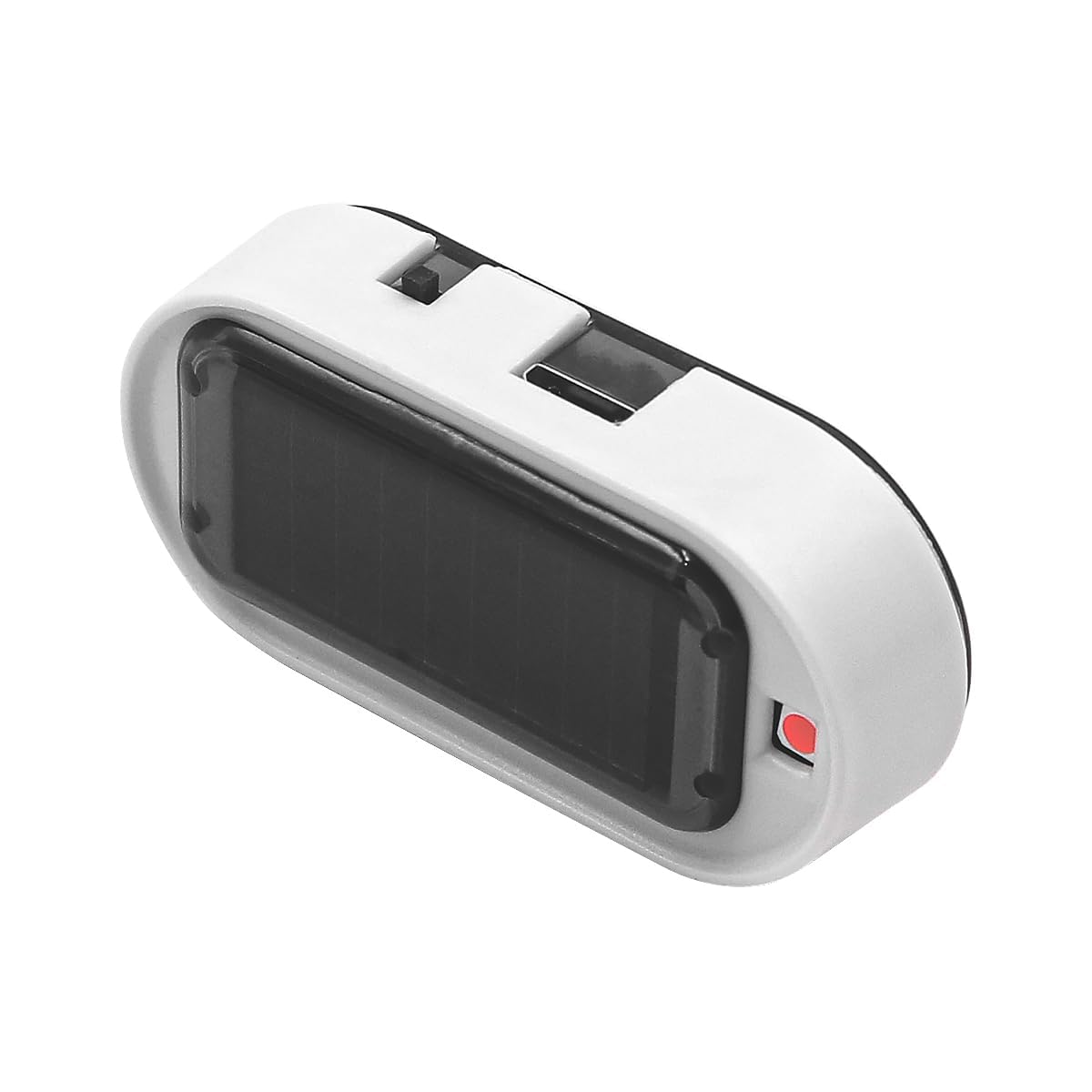 2 pezzi Auto di energia solare simulata Allarme fittizio Avvertimento antifurto LED Lampeggiante luce di sicurezza Allarme auto luce LED - Rosso