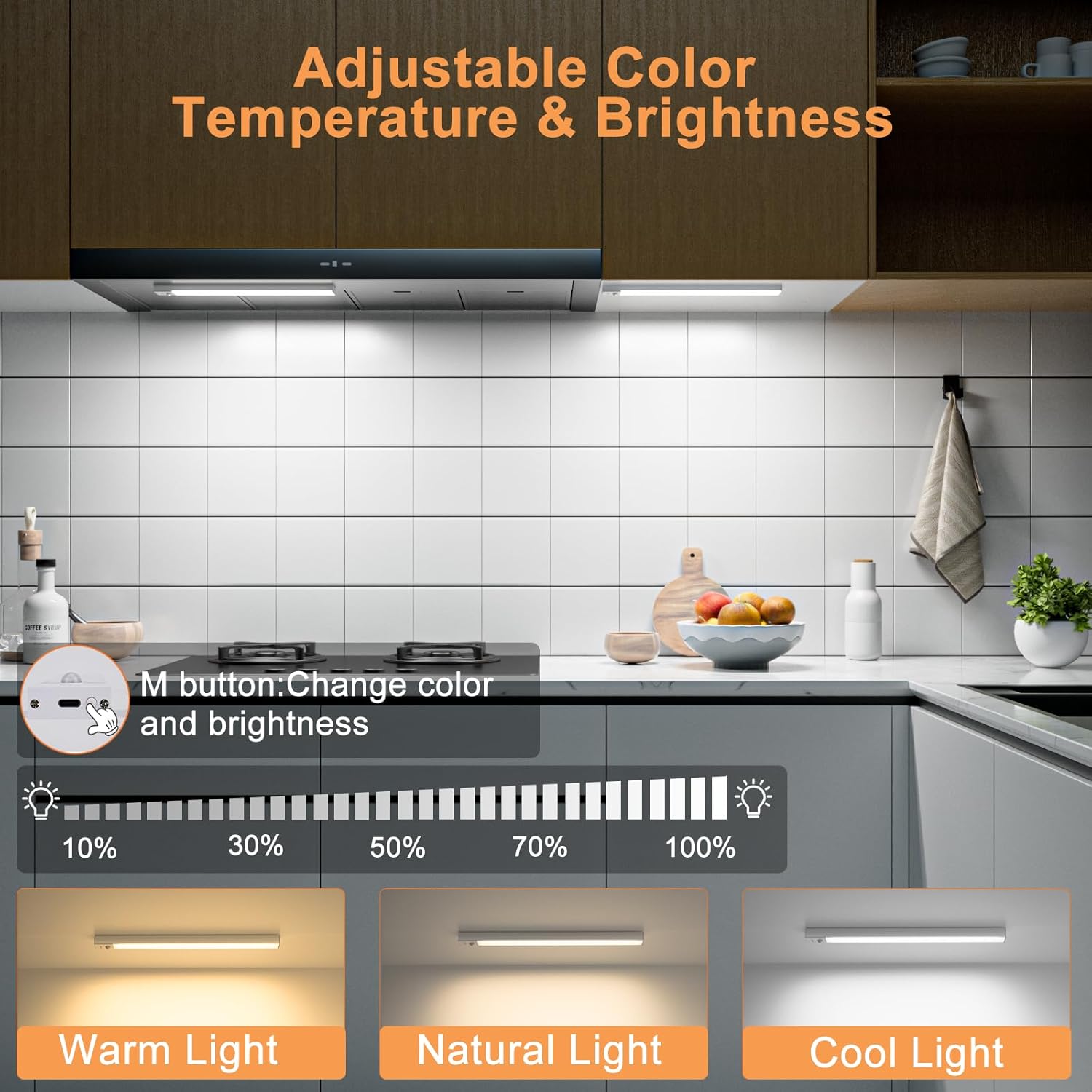 Ouila Luce Armadio LED con Sensore 23CM Ricaricabile - immagine 2