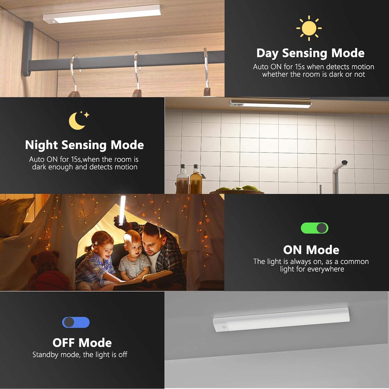 Ouila Luce Armadio LED con Sensore 23CM Ricaricabile - immagine 3