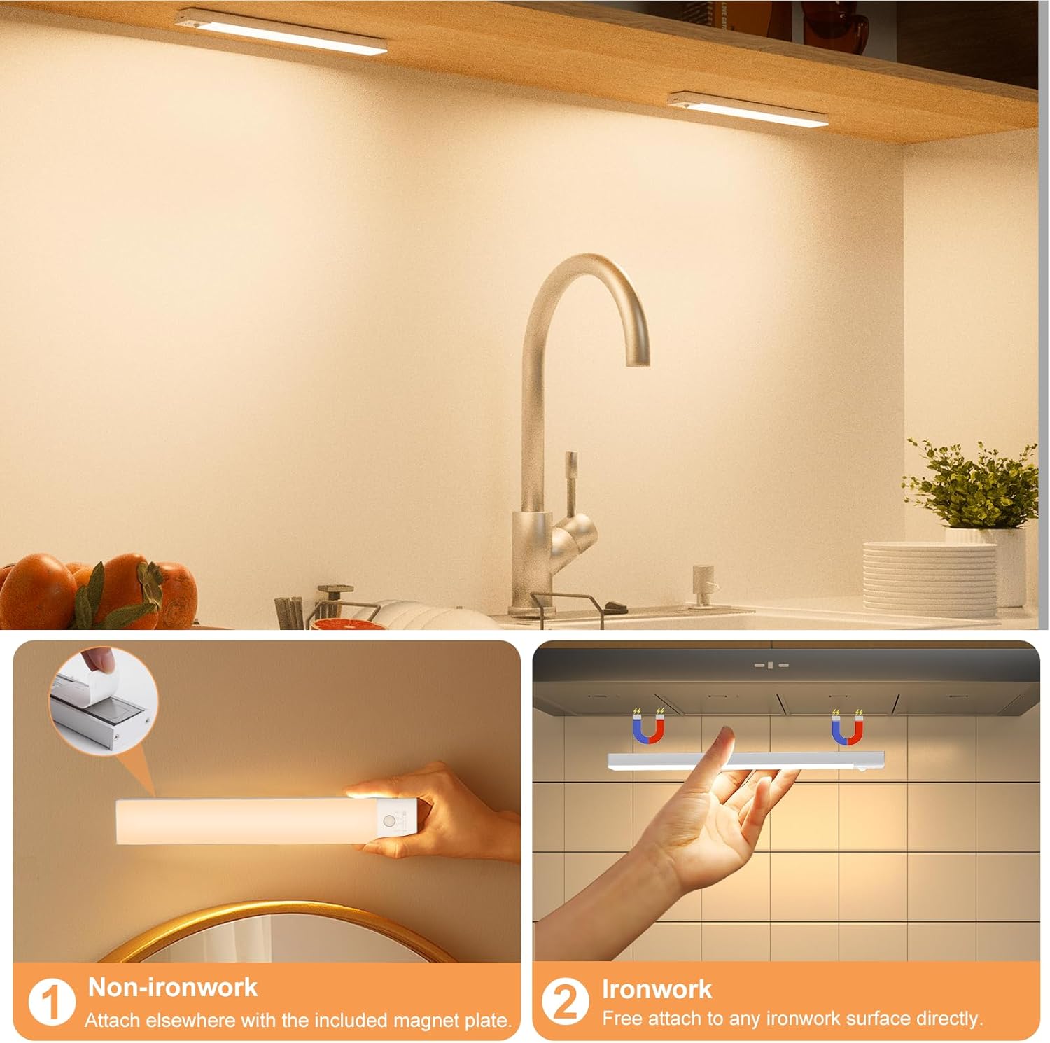 Ouila Luce Armadio LED con Sensore 23CM Ricaricabile - immagine 6