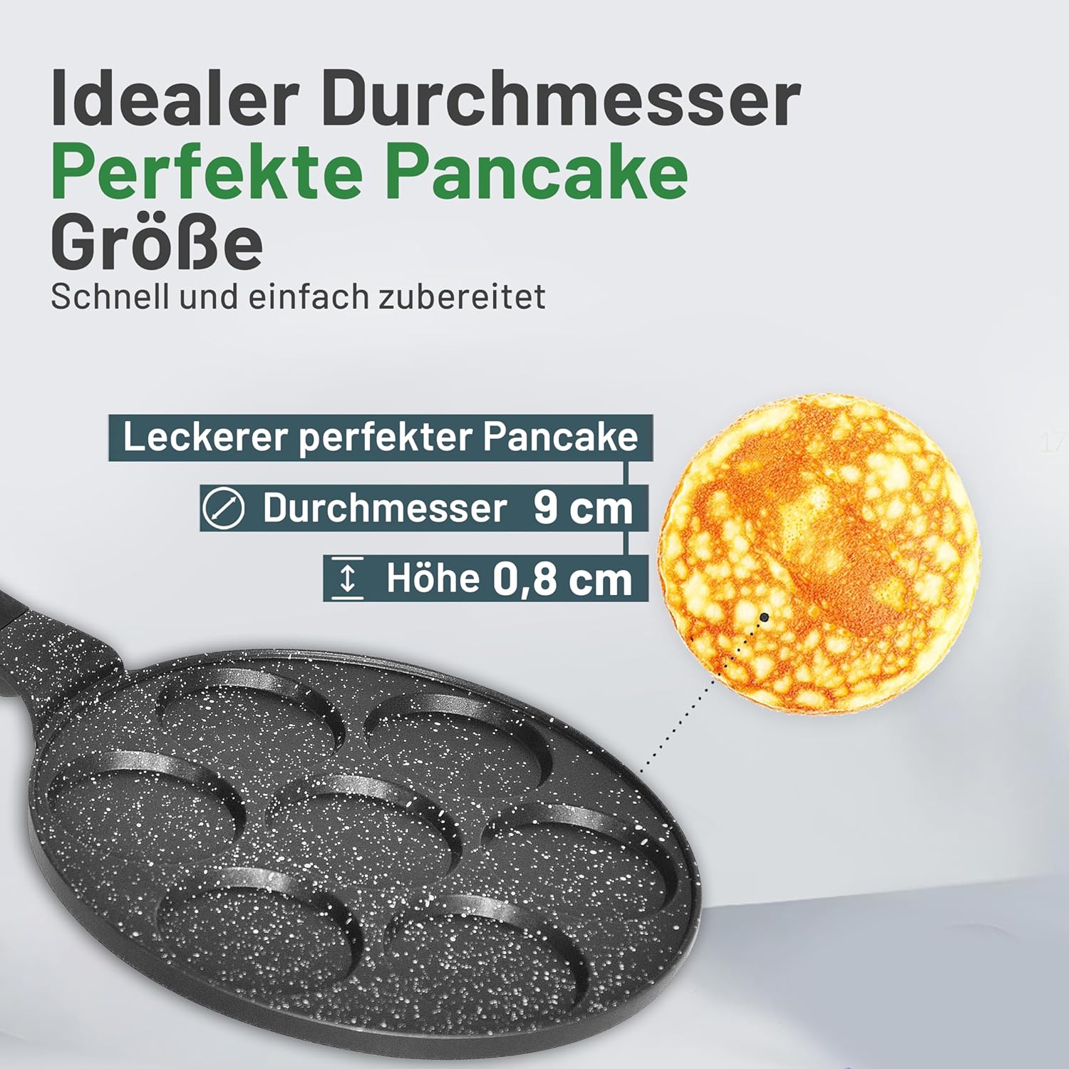 Padella Antiaderente Ø 26 cm per 7 Pancake/Uova - immagine 2