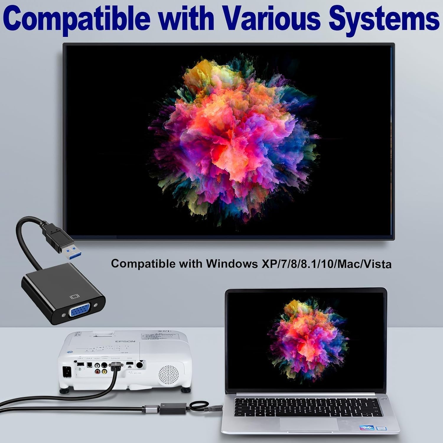 Adattatore USB a VGA - Convertitore Video HD - immagine 3
