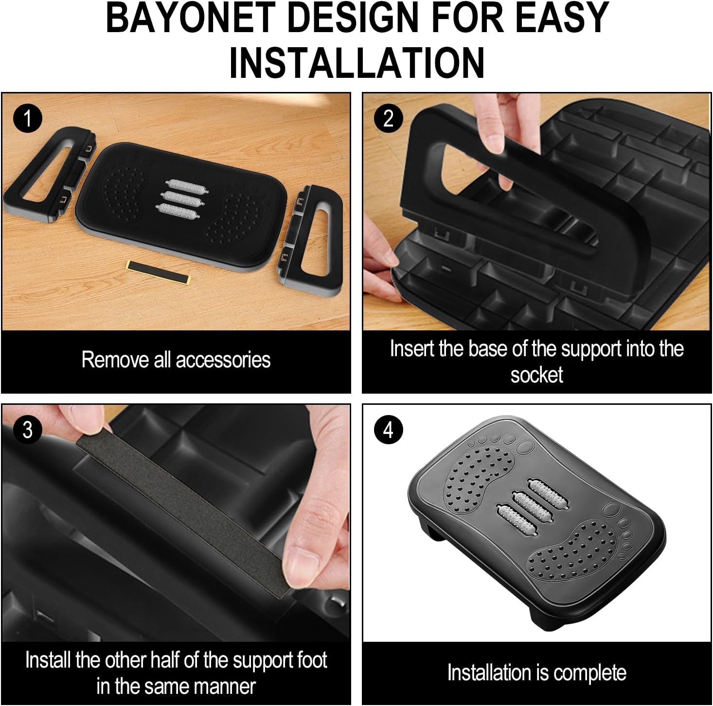 Poggiapiedi Ergonomico da Scrivania con Massaggio - immagine 2