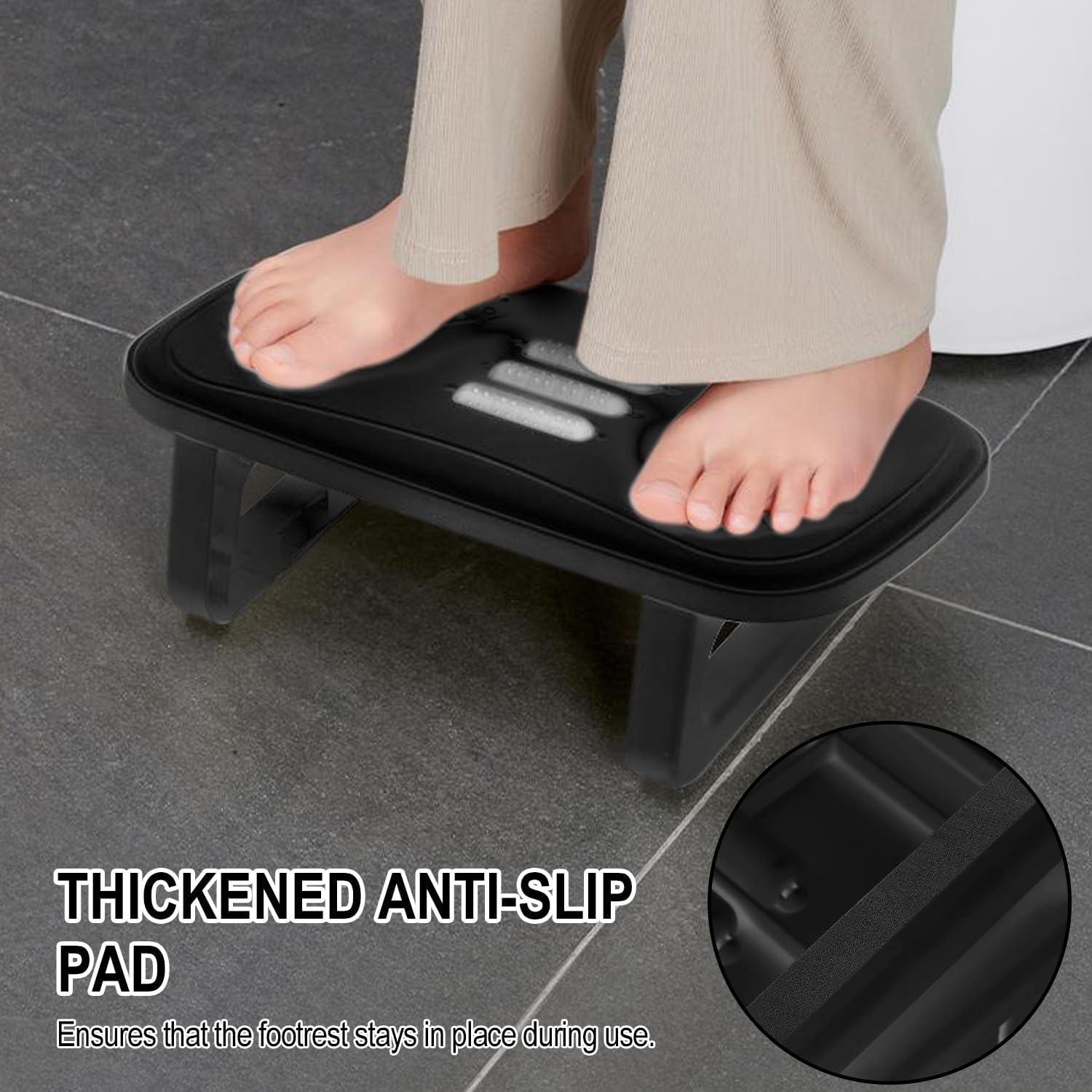 Poggiapiedi Ergonomico da Scrivania con Massaggio - immagine 4