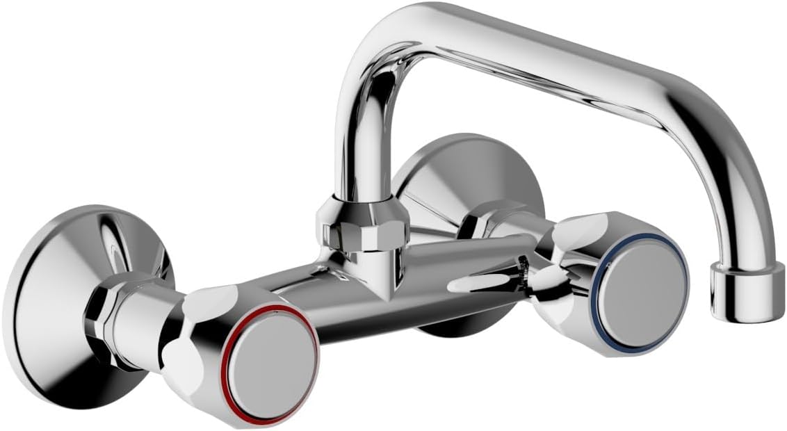 Schläfer 3431411 - Rubinetto a Muro da Cucina Canna Girevole