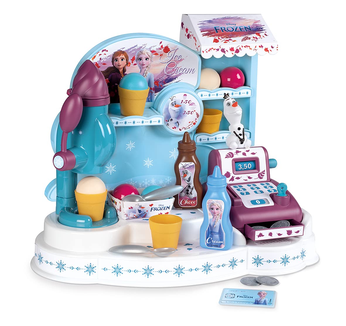 Smoby - Disney Frozen 2 Gelateria, 7600350404, + 3 Anni, 22 Accessori Inclusi