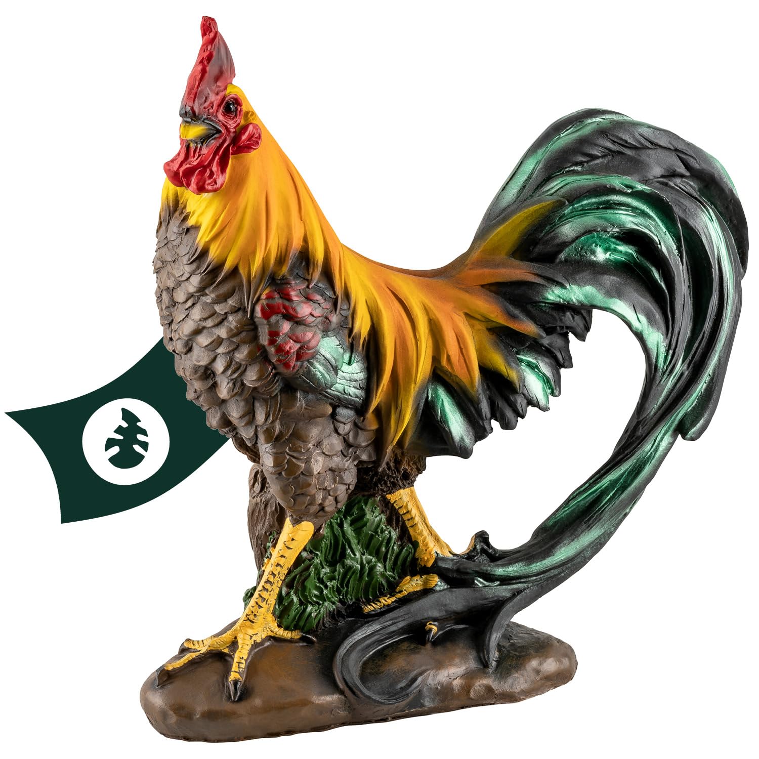 VERDOBA Statuetta da Giardino con Pollo in Resina