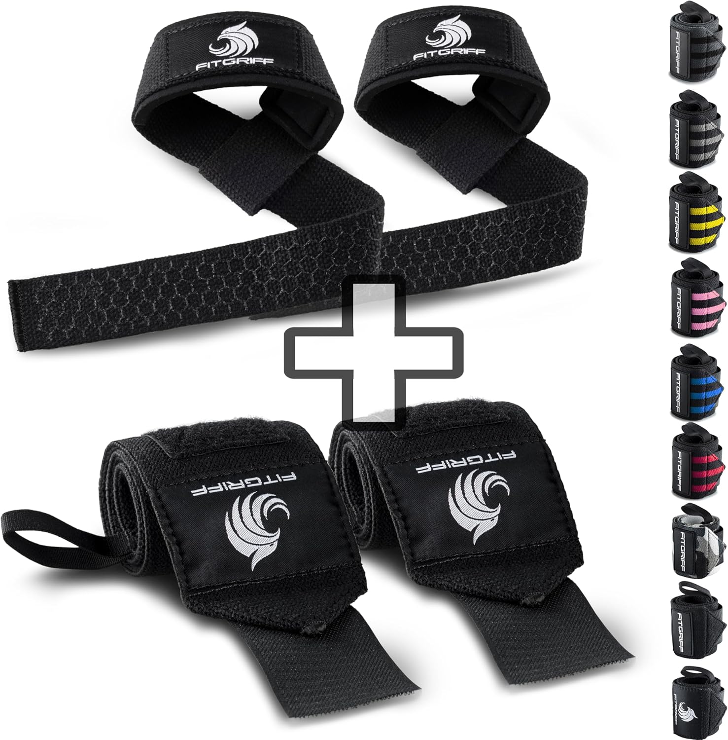 Fitgriff® Straps + Polsini per Palestra (1 Set) - immagine 1