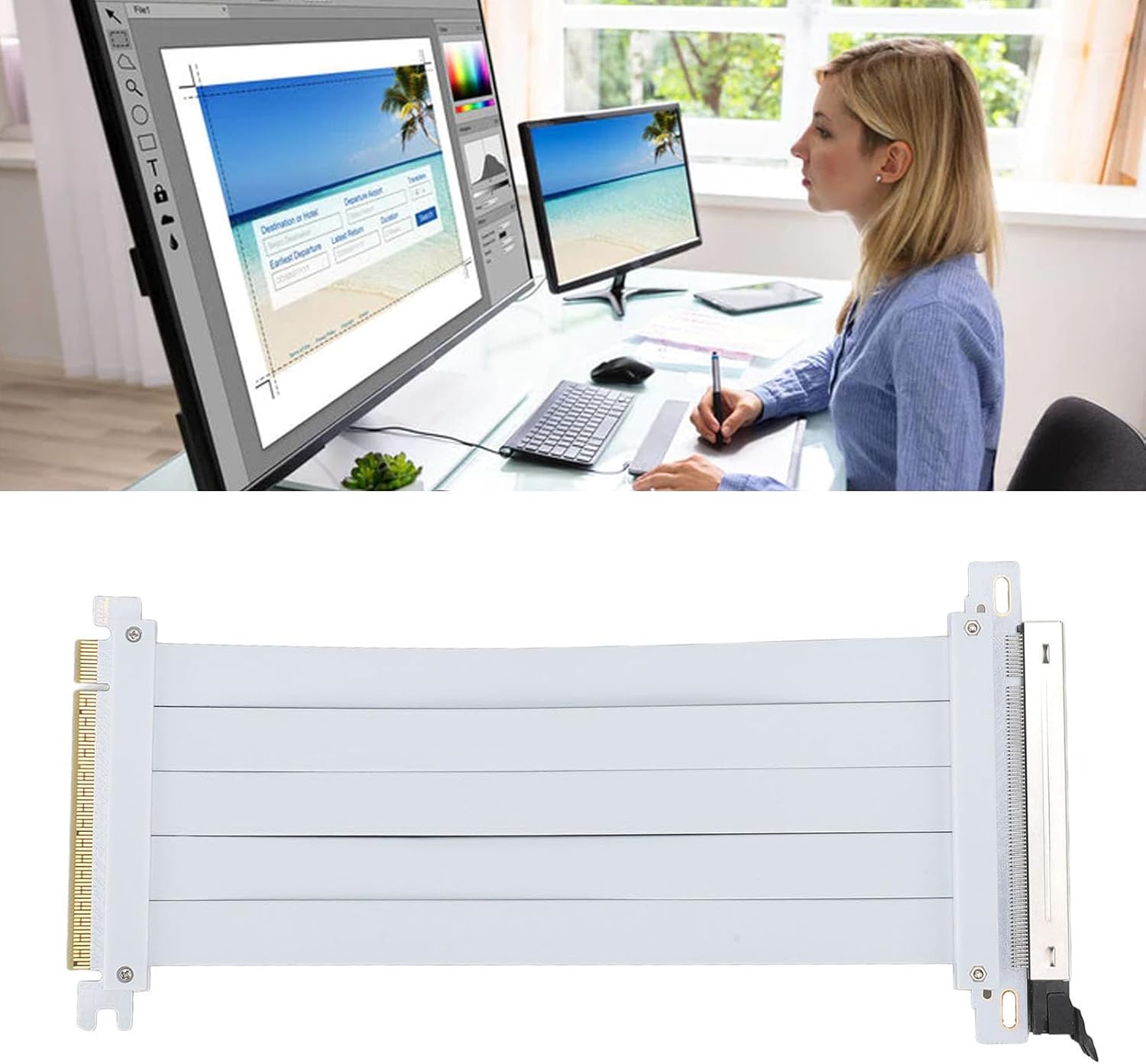 Annadue Cavo Riser PCIE 5.0 X16 Prolunga GPU 30cm - immagine 7