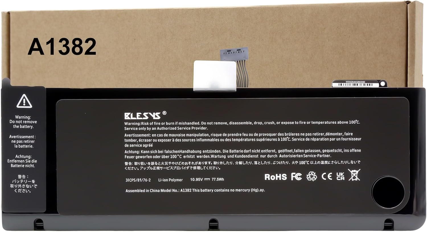 Blesys A1382 Batteria per Apple MacBook Pro 15" A1286 - immagine 1