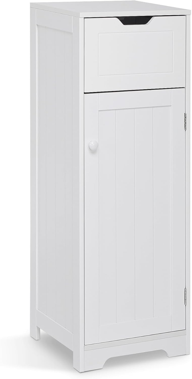 Mondeer Cassettiera Bagno 32x30x87cm (Bianco)