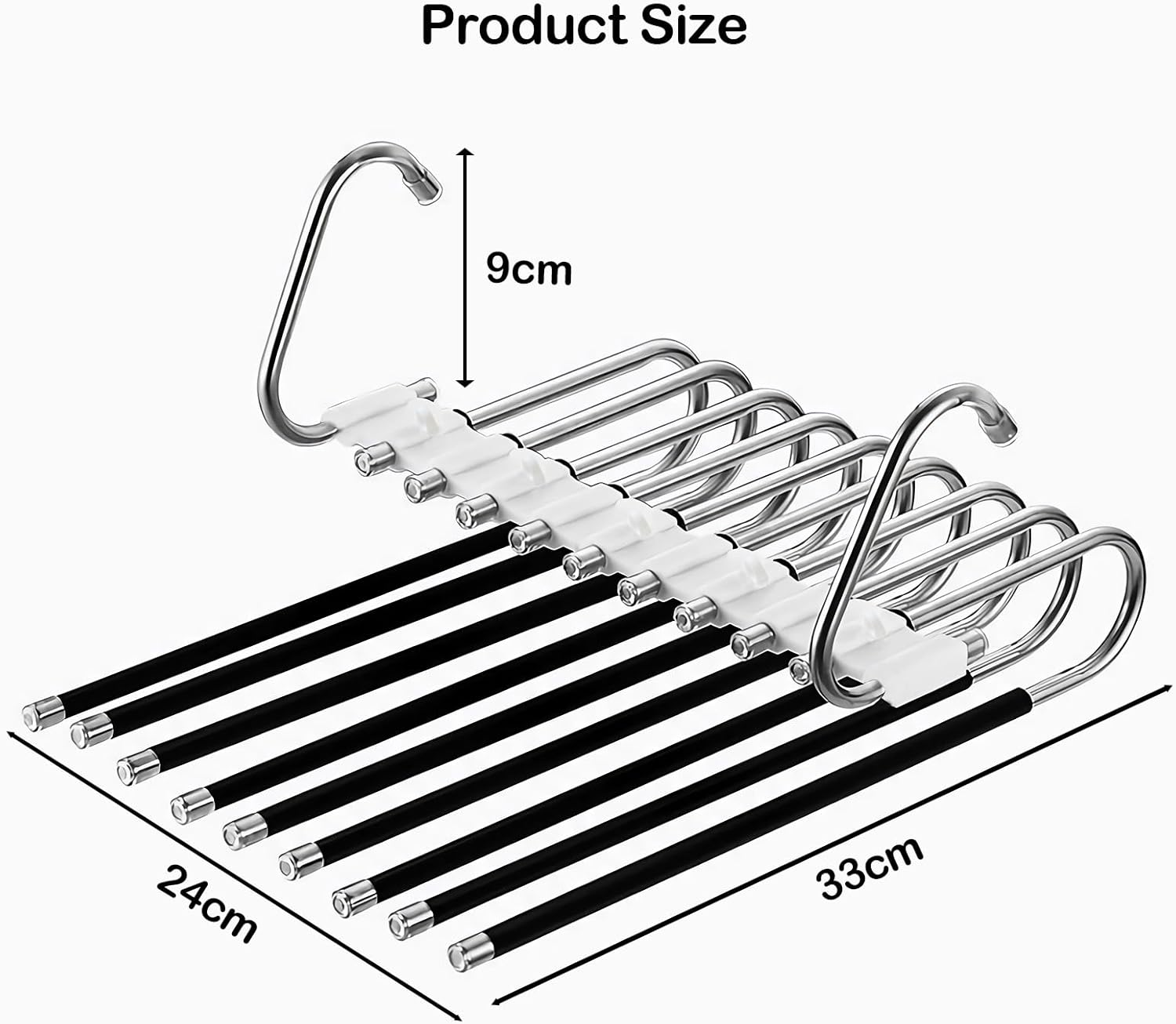 Loputon Grucce Pantaloni Salvaspazio 2 Pezzi, Nero - immagine 4