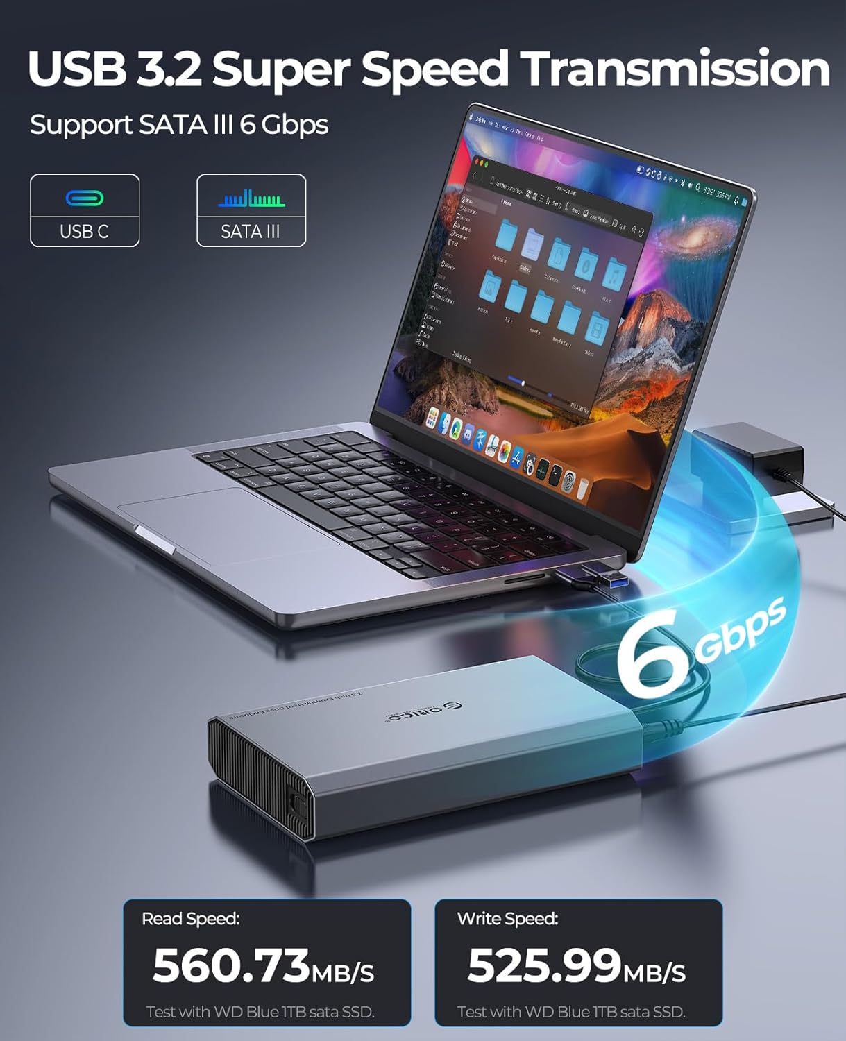 Orico Case Hard Disk 3.5" SATA USB 3.2 Gen 2 - immagine 3