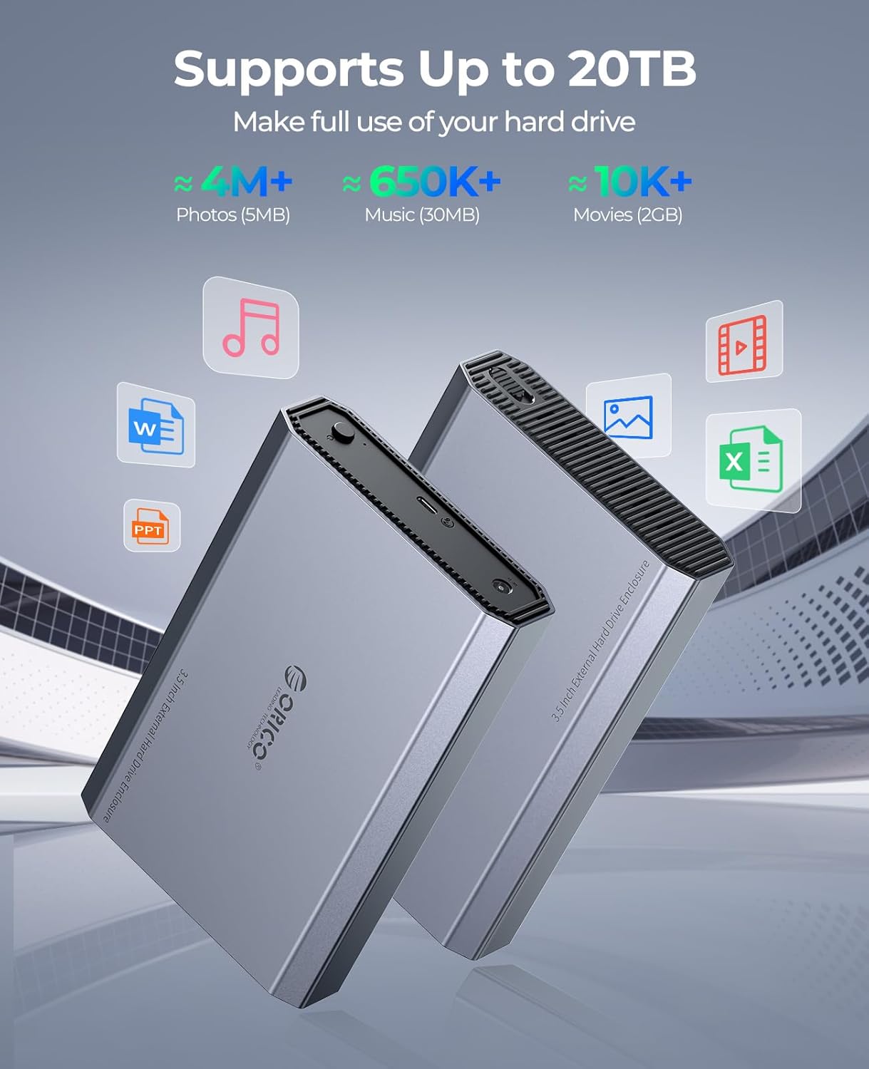 Orico Case Hard Disk 3.5" SATA USB 3.2 Gen 2 - immagine 5