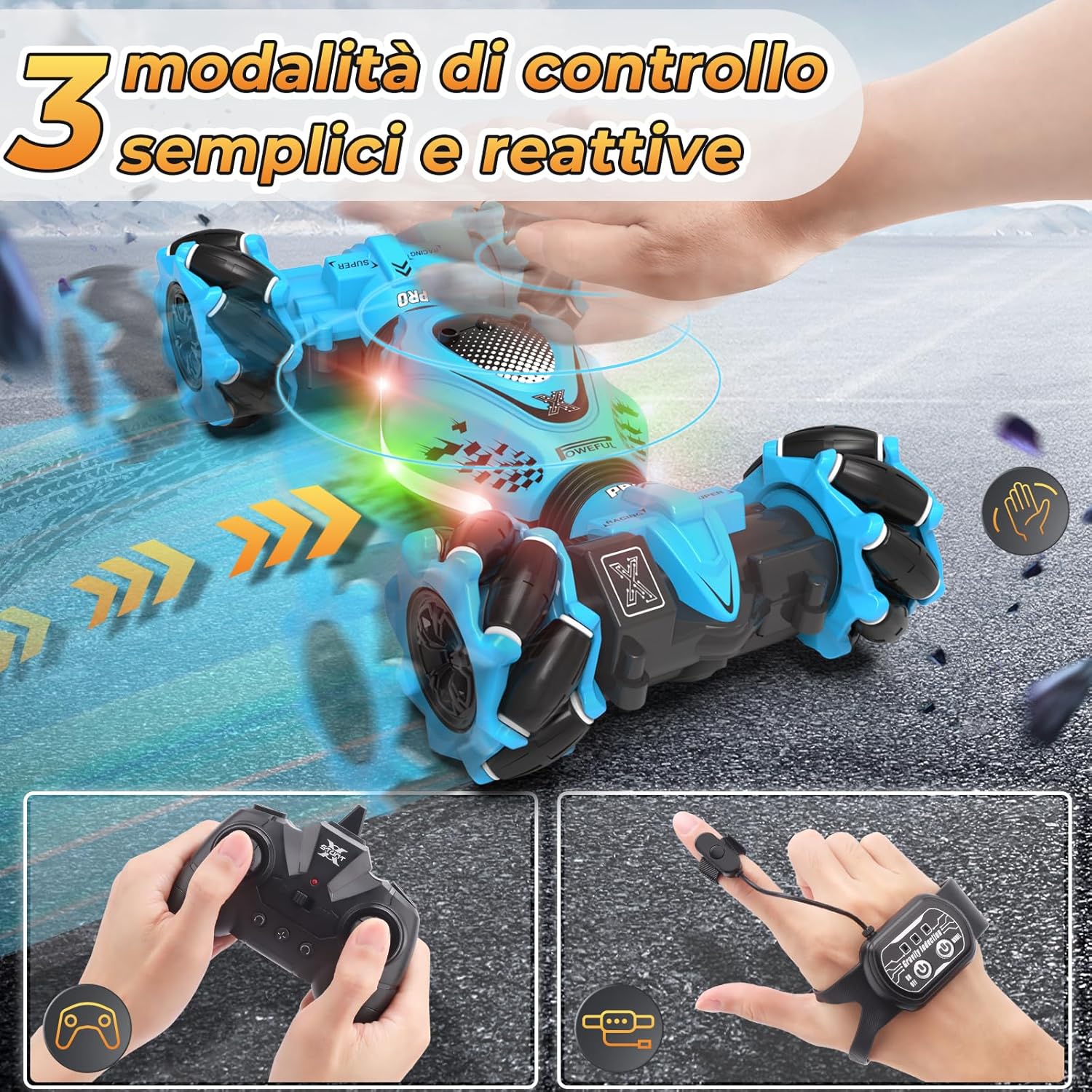 Pristar Macchina Telecomandata RC Twist Stunt Car 360° 4WD - immagine 2
