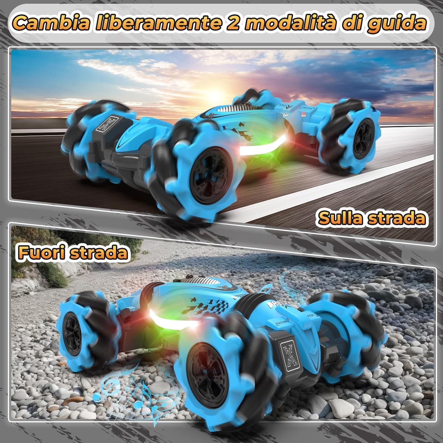 Pristar Macchina Telecomandata RC Twist Stunt Car 360° 4WD - immagine 3