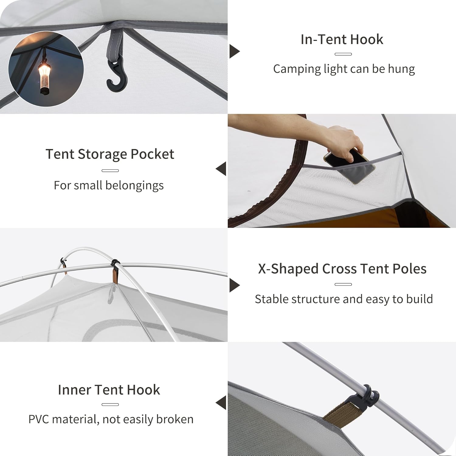 Naturehike Tenda da Campeggio Impermeabile 2 Persone - immagine 4