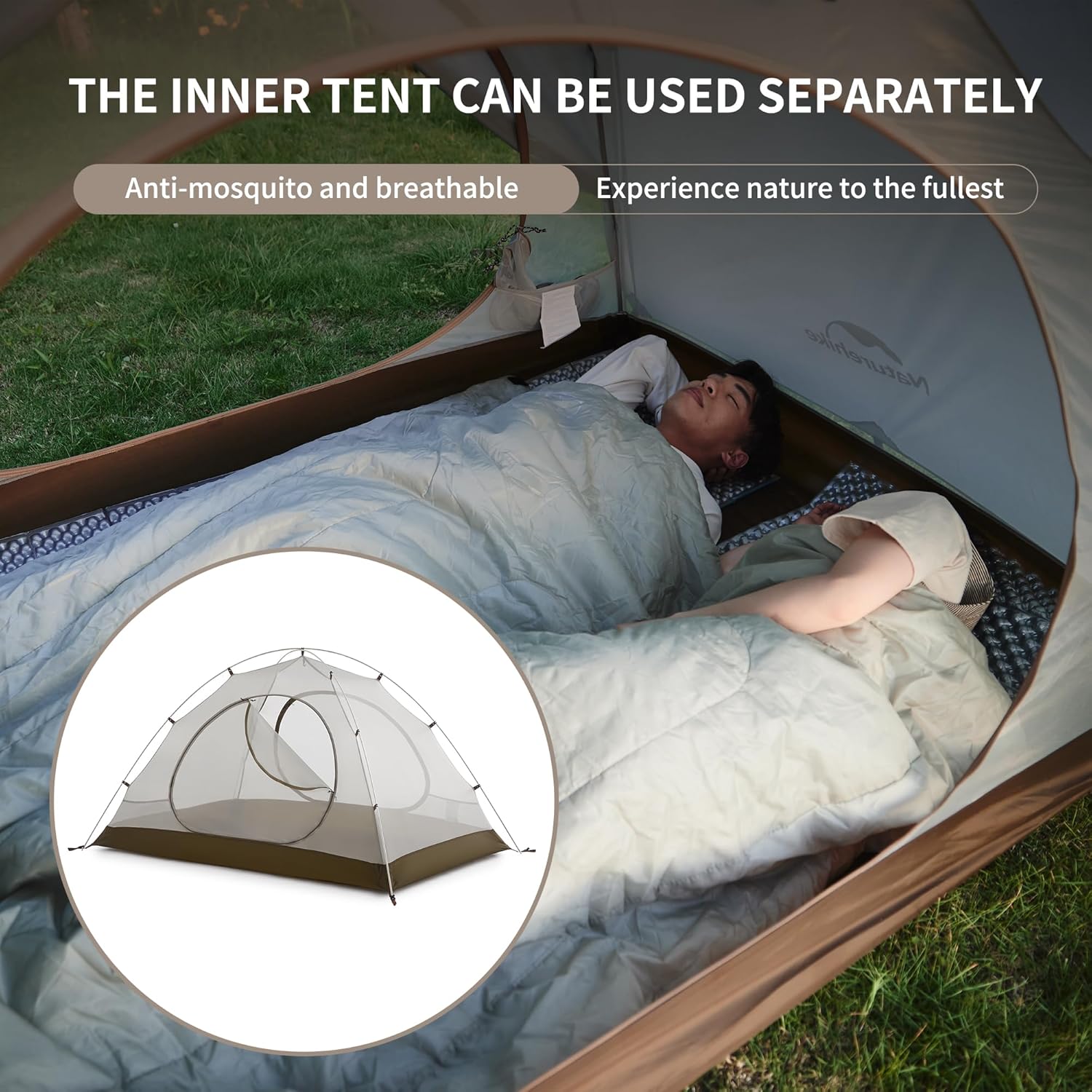 Naturehike Tenda da Campeggio Impermeabile 2 Persone - immagine 5