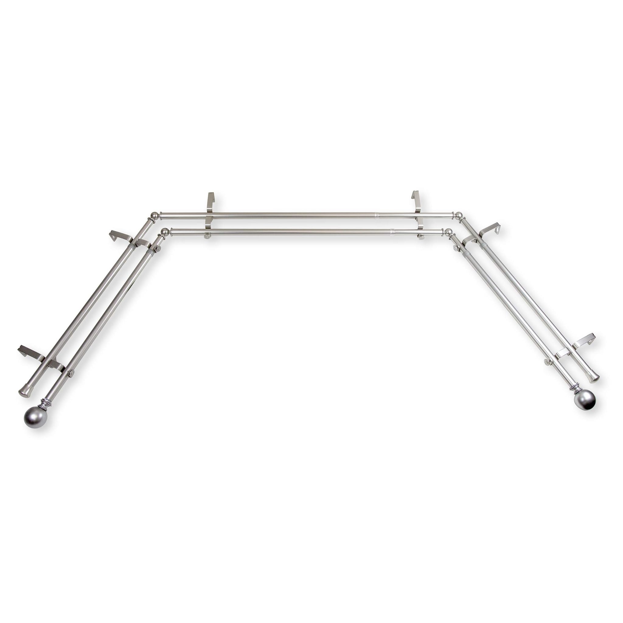 Rod Desyne Jodi Bay Window - Bastone Tenda Doppio, Nichel Satinato