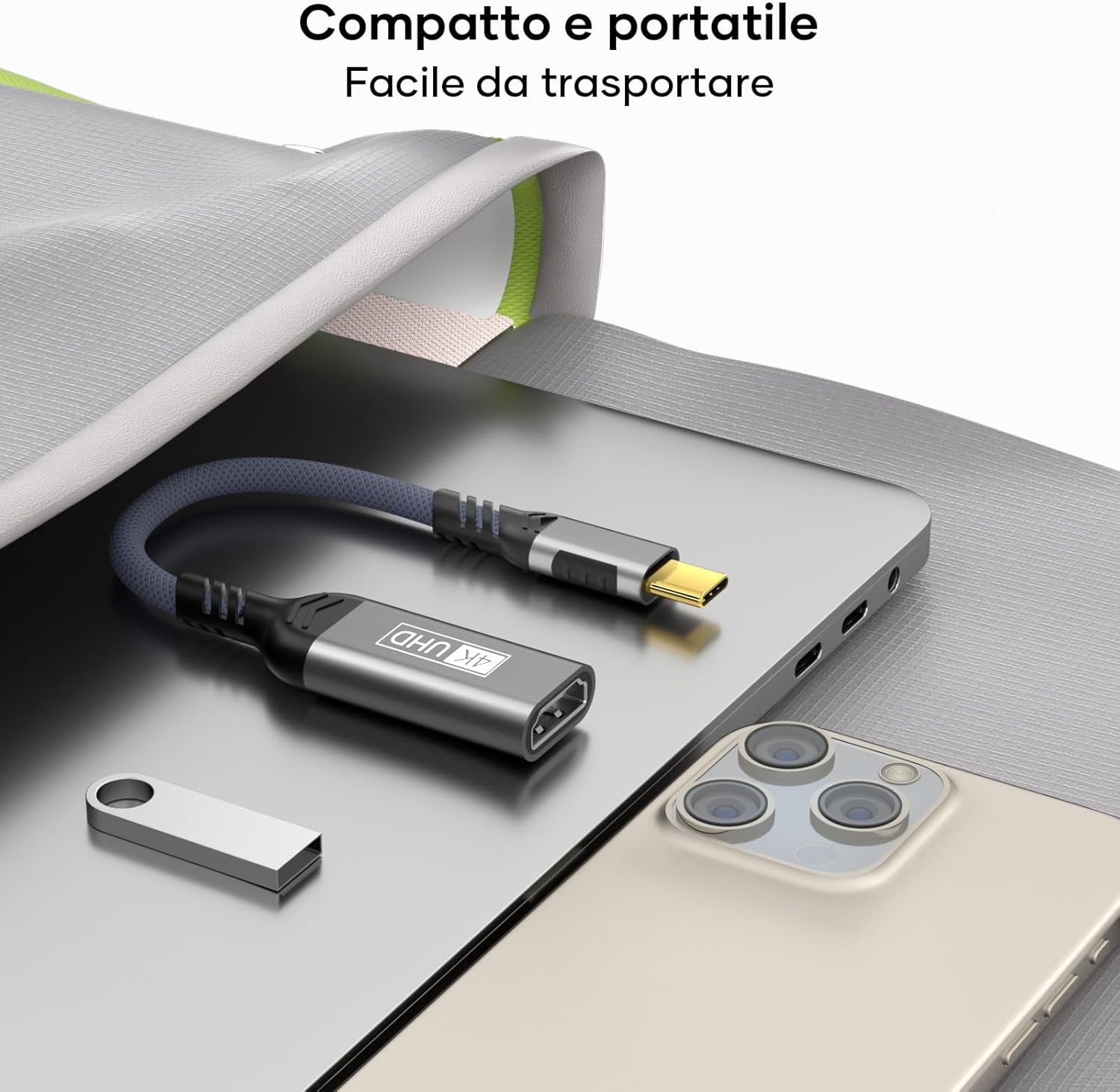 Adattatore USB C HDMI 4K - Grigio - immagine 6