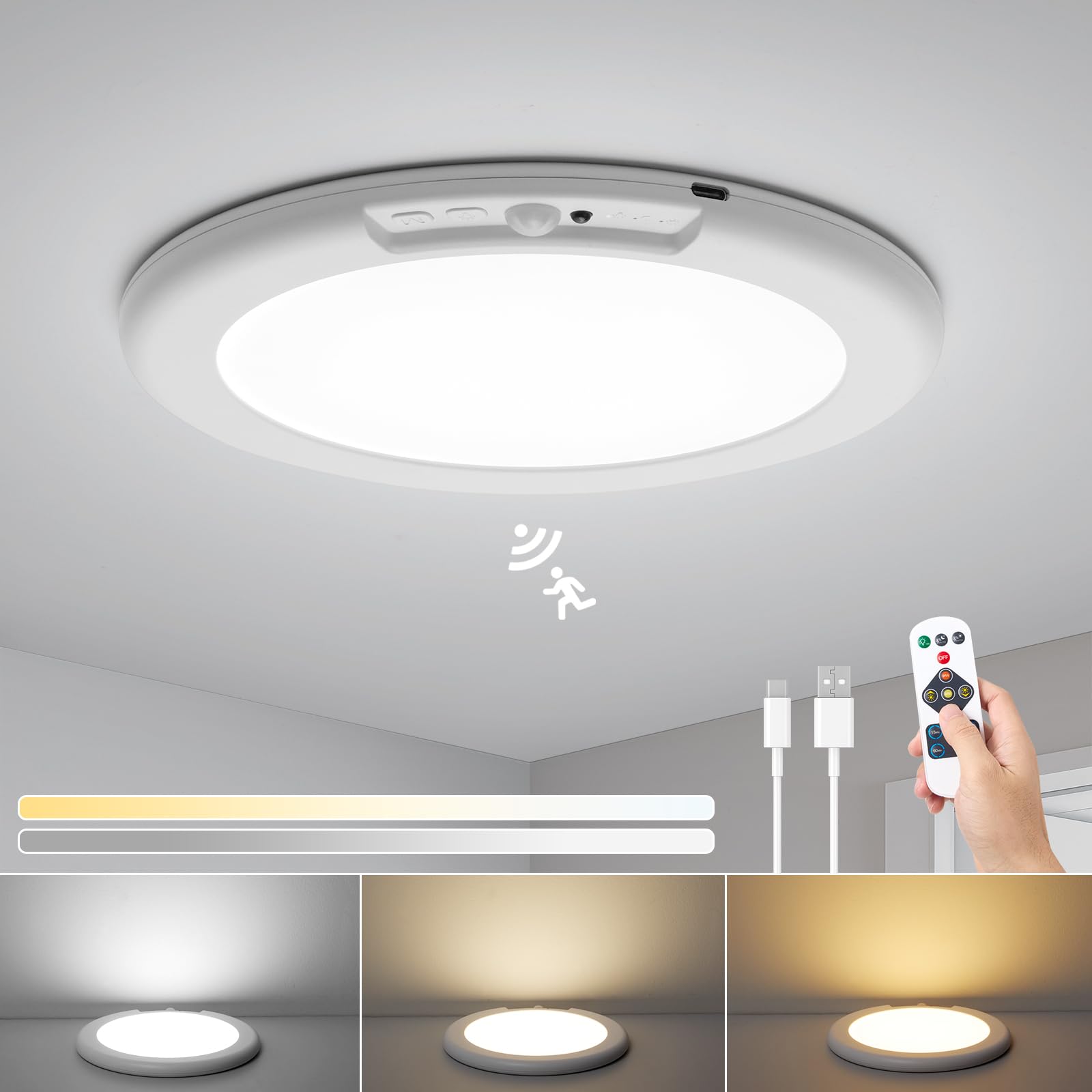 Combuh Plafoniera LED Soffitto con Sensore di Movimento