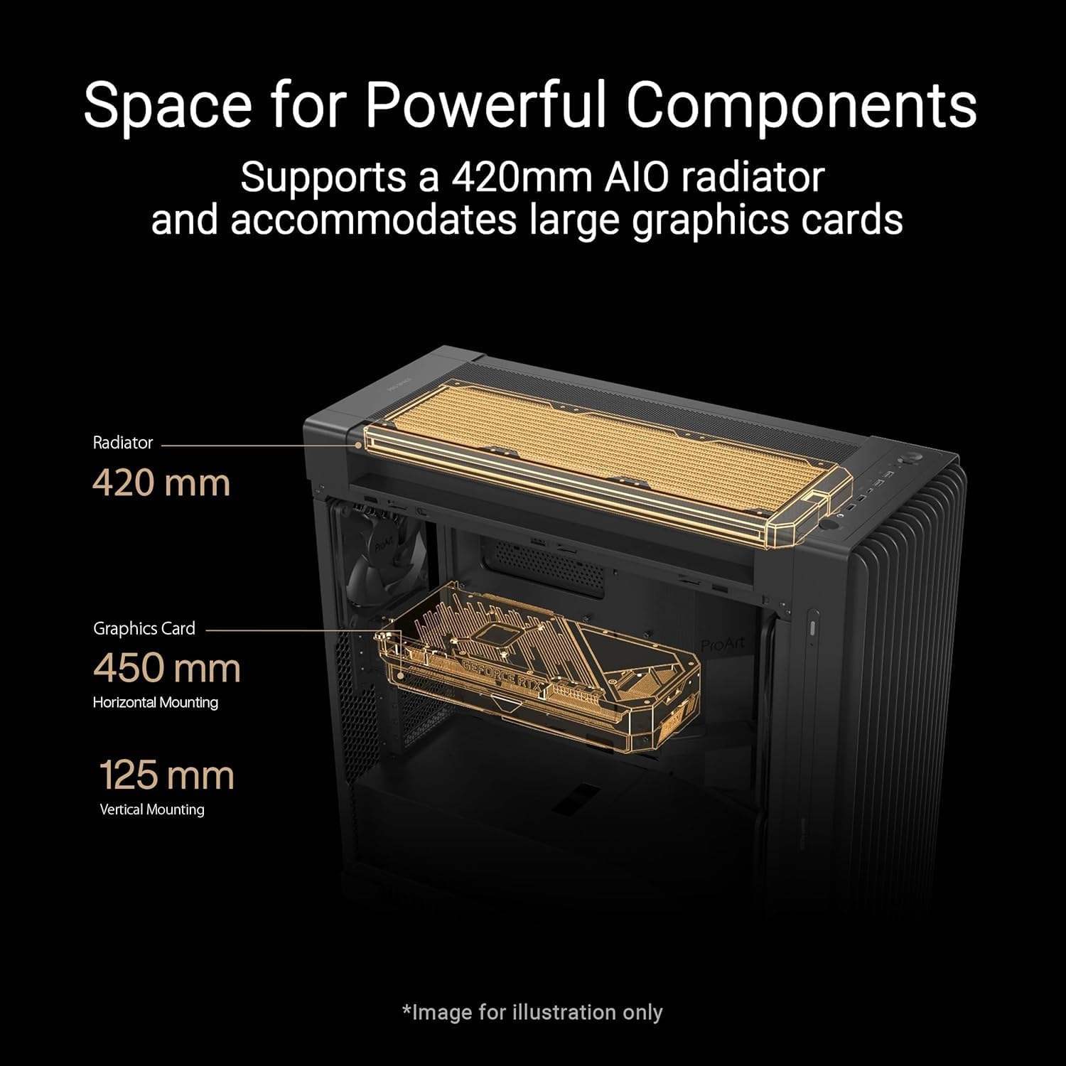 Asus PROART PA602 Wood PWM BLACK - Case Gaming E-ATX - immagine 4
