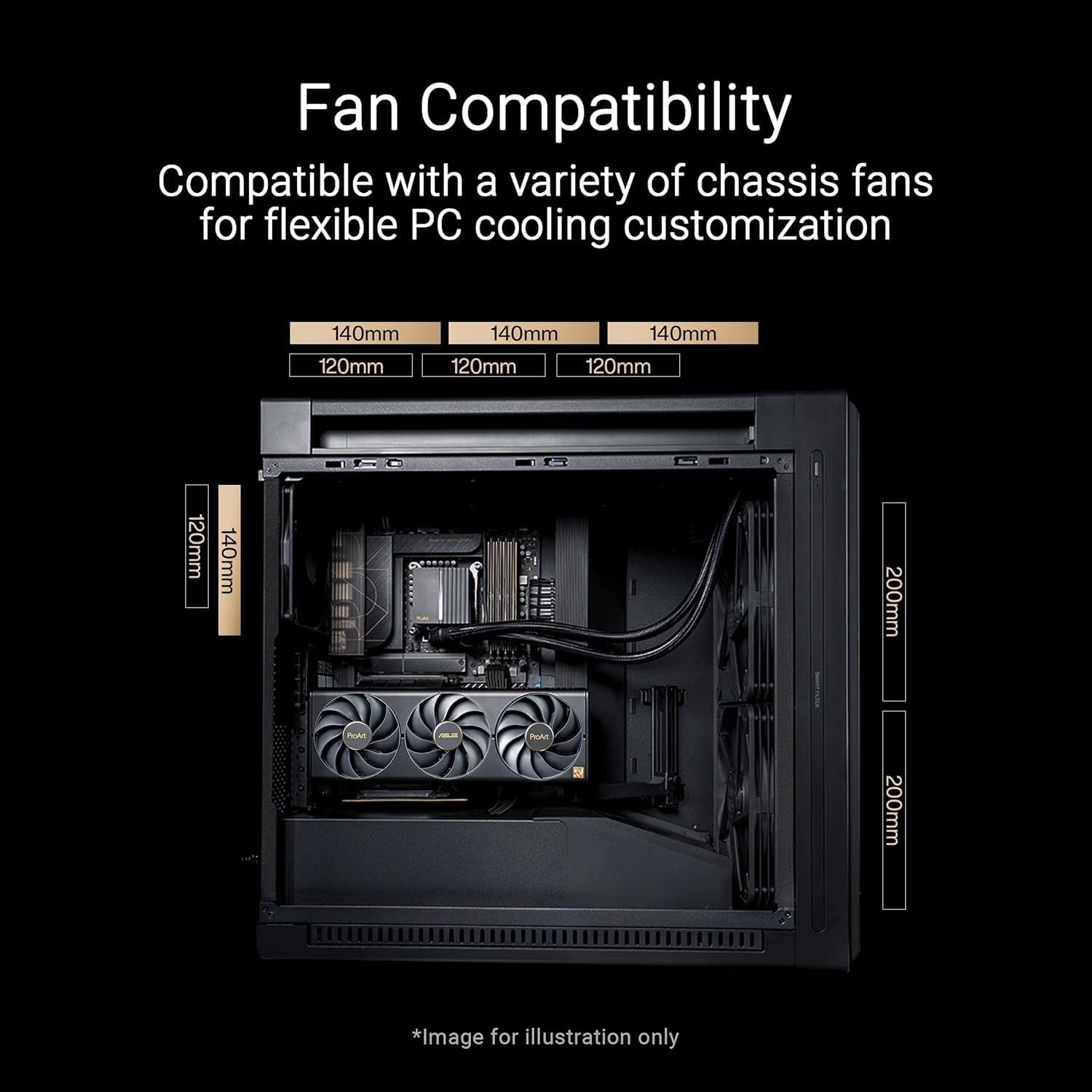 Asus PROART PA602 Wood PWM BLACK - Case Gaming E-ATX - immagine 5