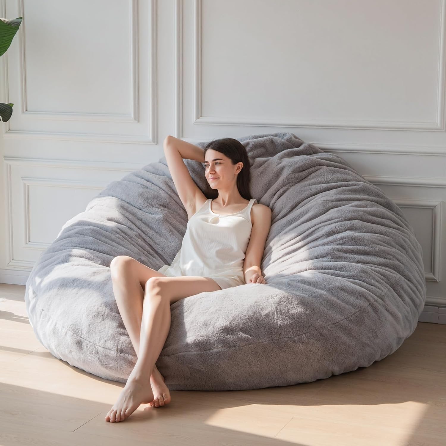 Maxyoyo Pouf Letto Convertibile Pieghevole, Grigio