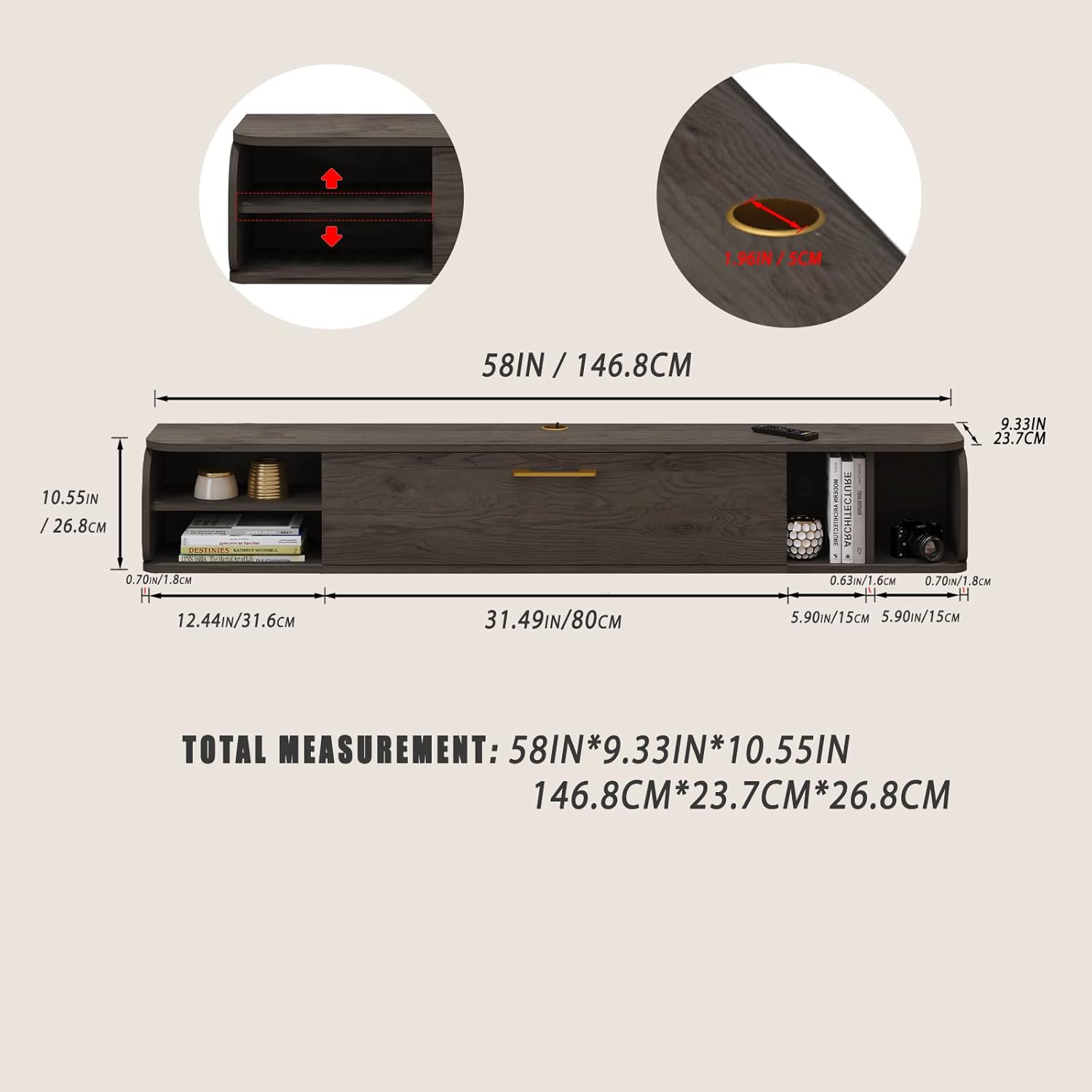 Pmnianhua Mobile TV Sospeso 147cm - immagine 2